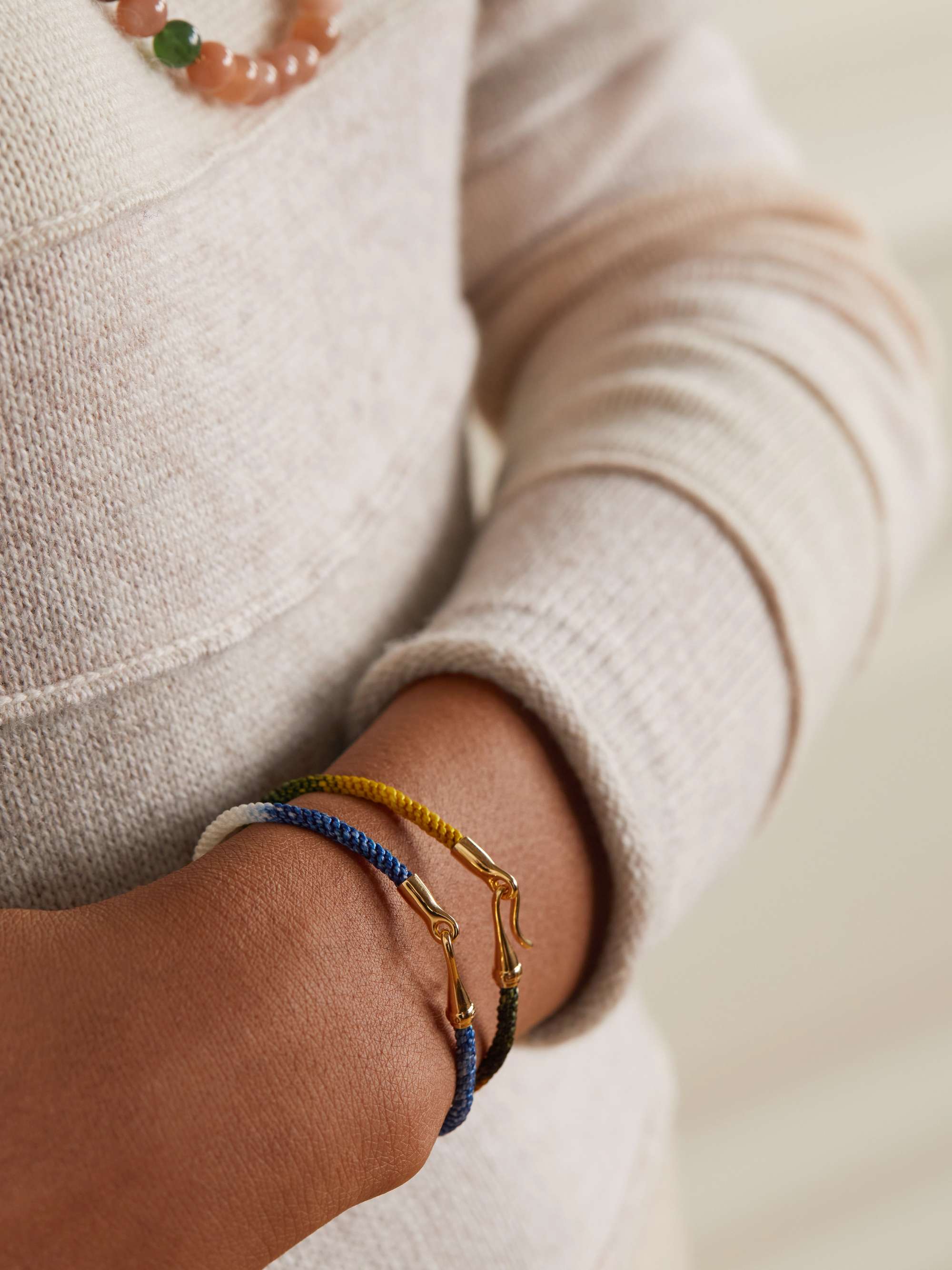 OLE LYNGGAARD COPENHAGEN Life 18-karat gold and rope bracelet