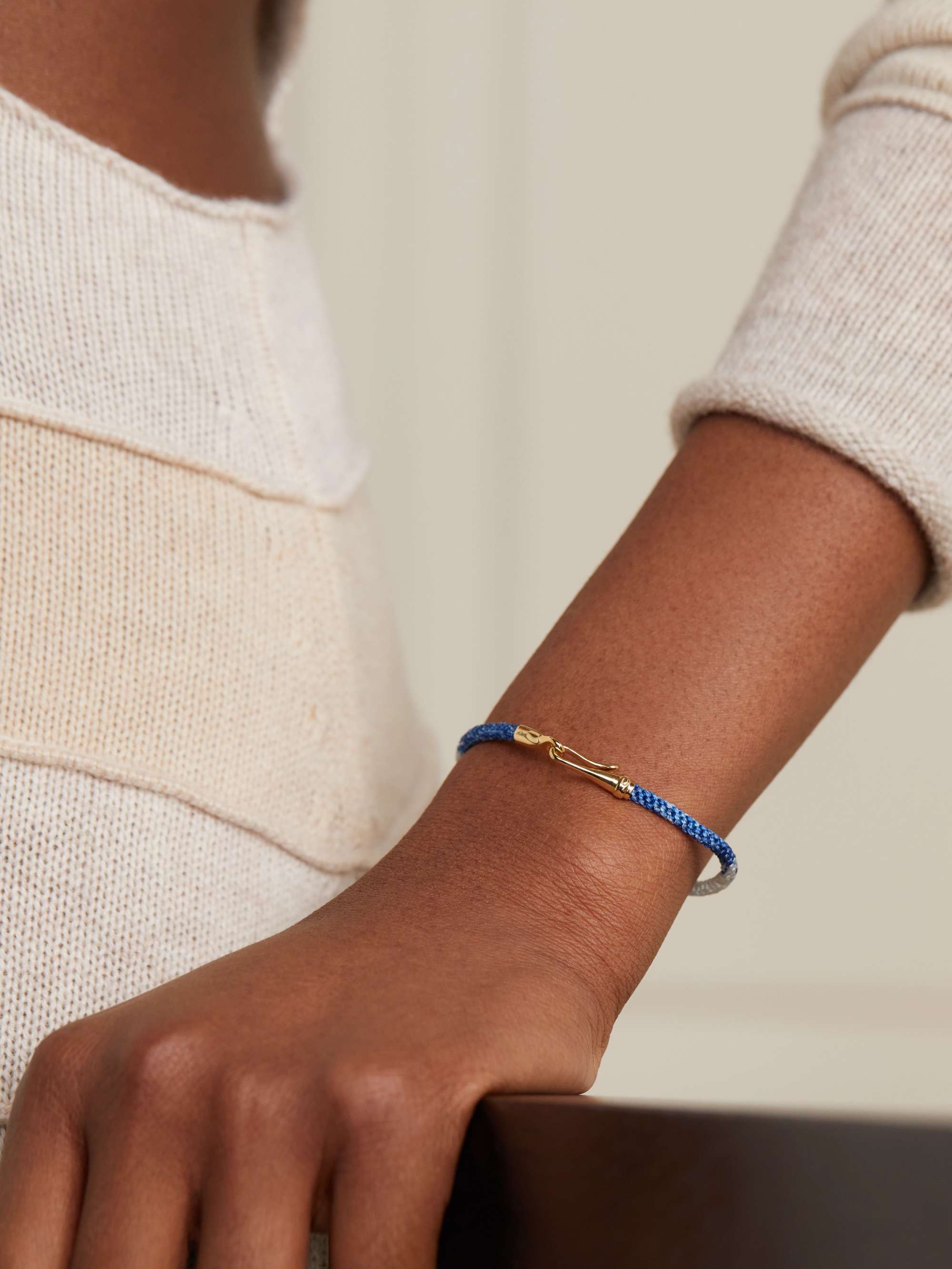 Life 18 karat gold and rope bracelet gold L