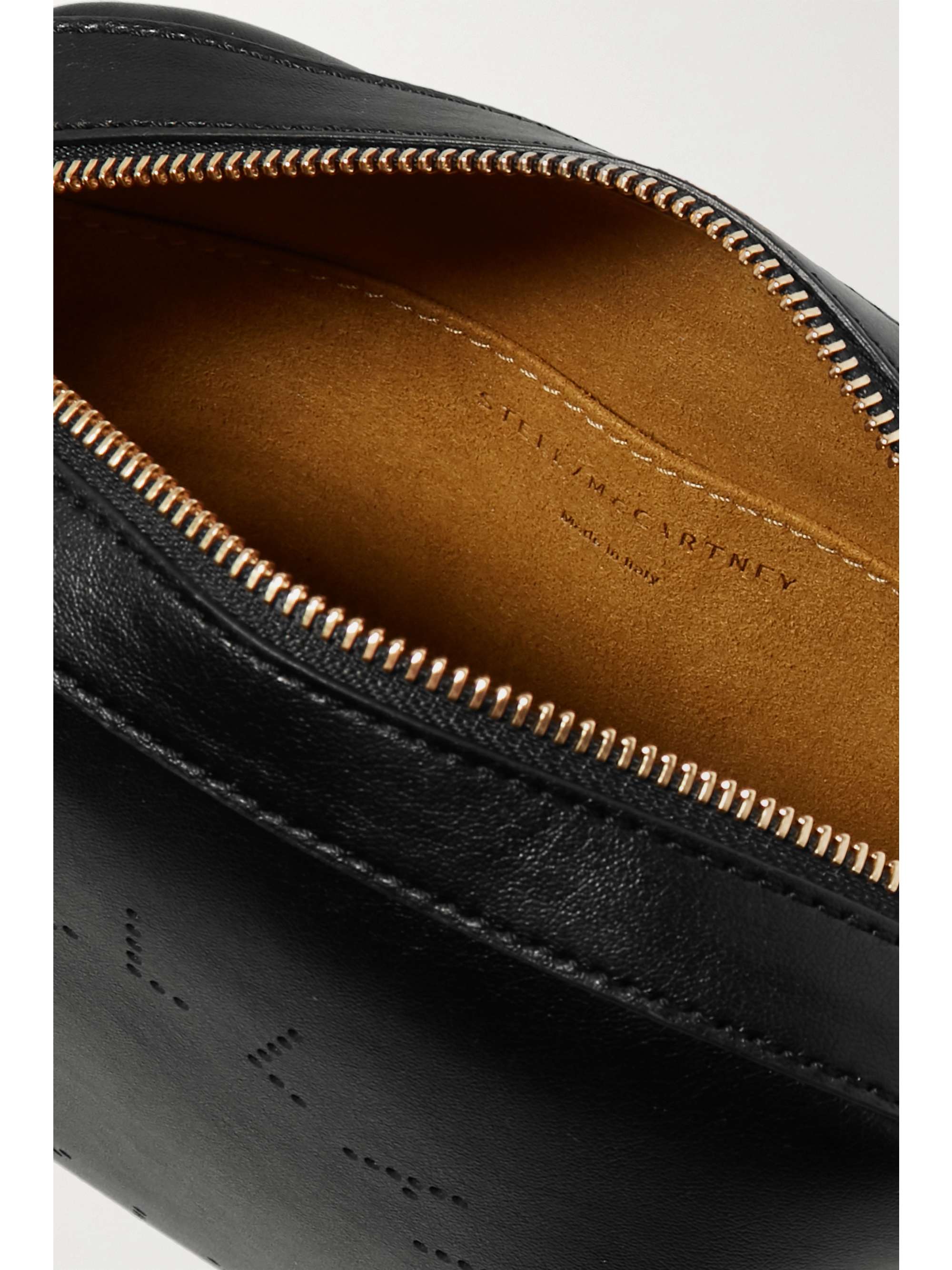 STELLA MCCARTNEY Perforated vegetarian leather camera bag