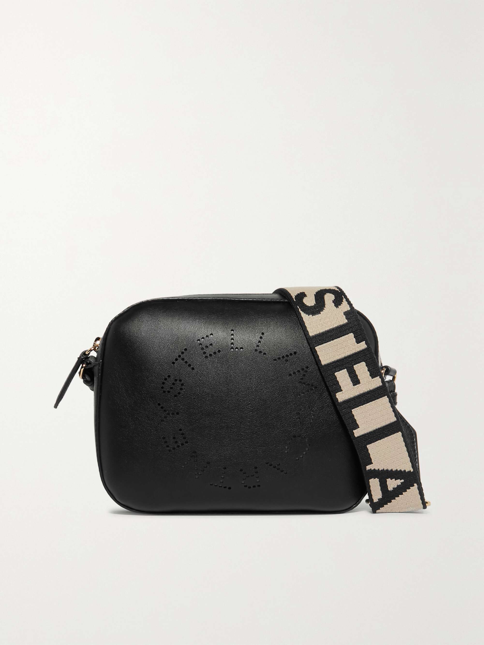 STELLA MCCARTNEY Perforated faux leather camera bag | NET-A-PORTER