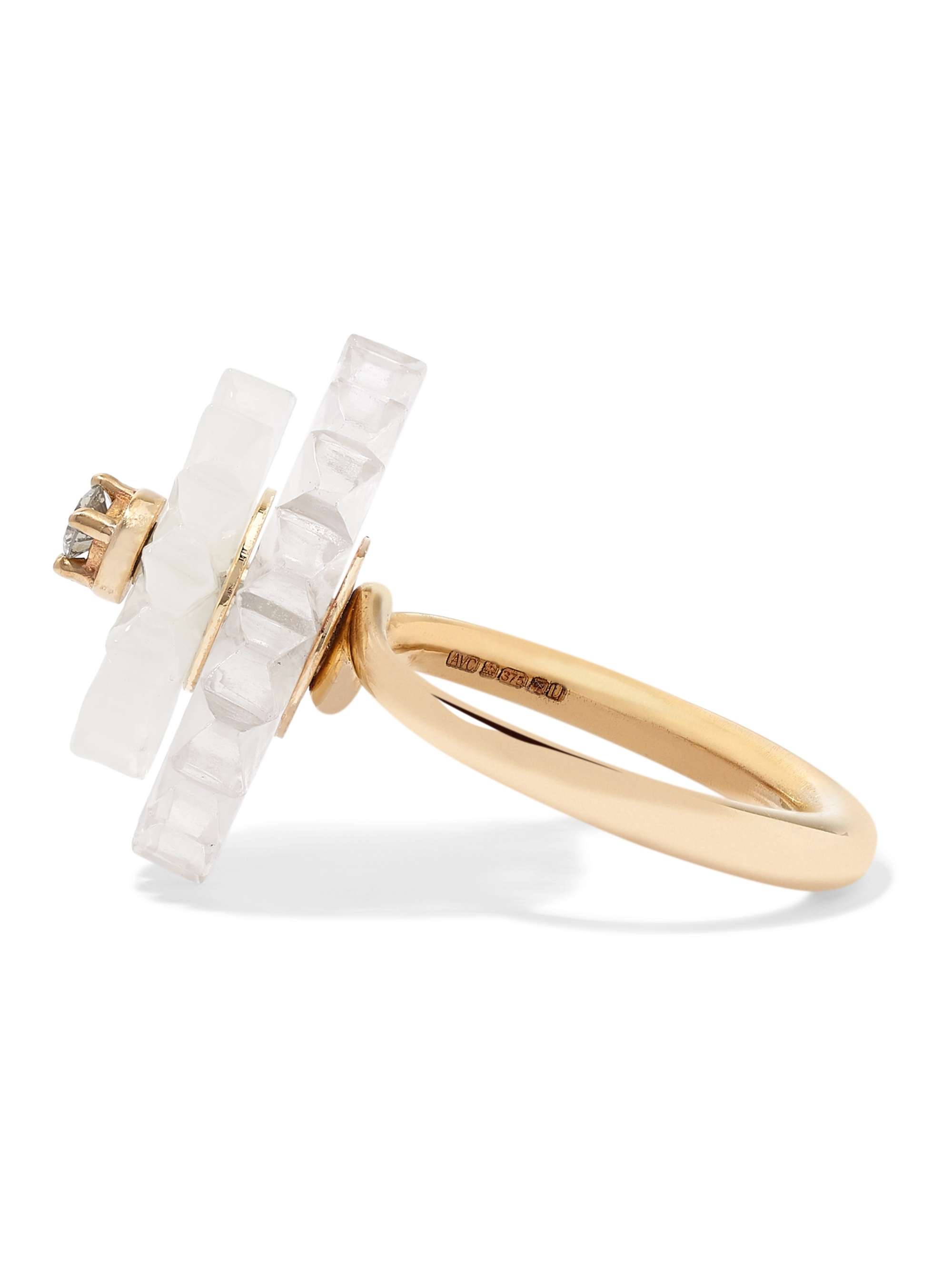 ALICE CICOLINI Summer Snow 9-karat gold multi-stone ring