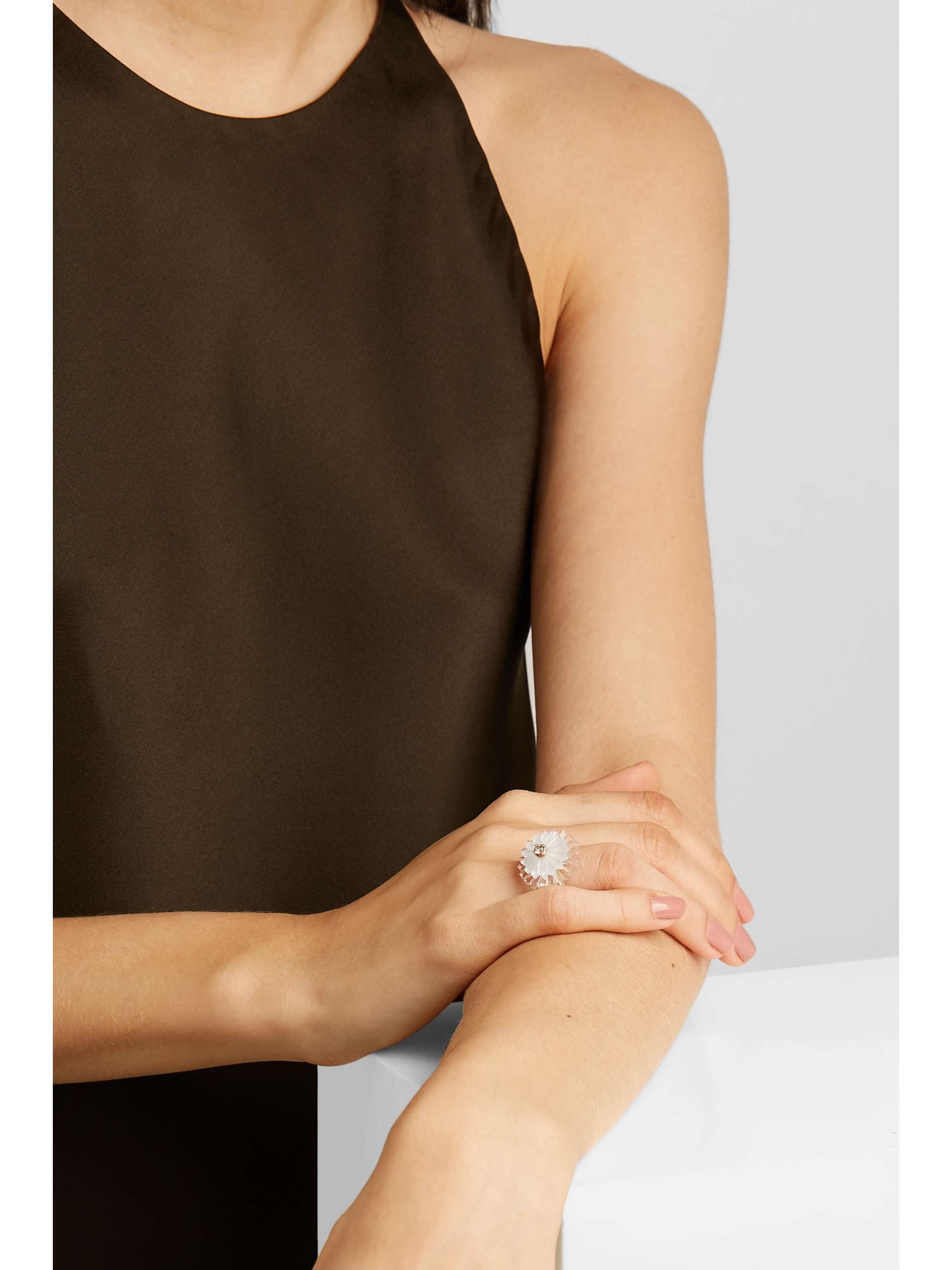 ALICE CICOLINI Summer Snow 9-karat gold multi-stone ring