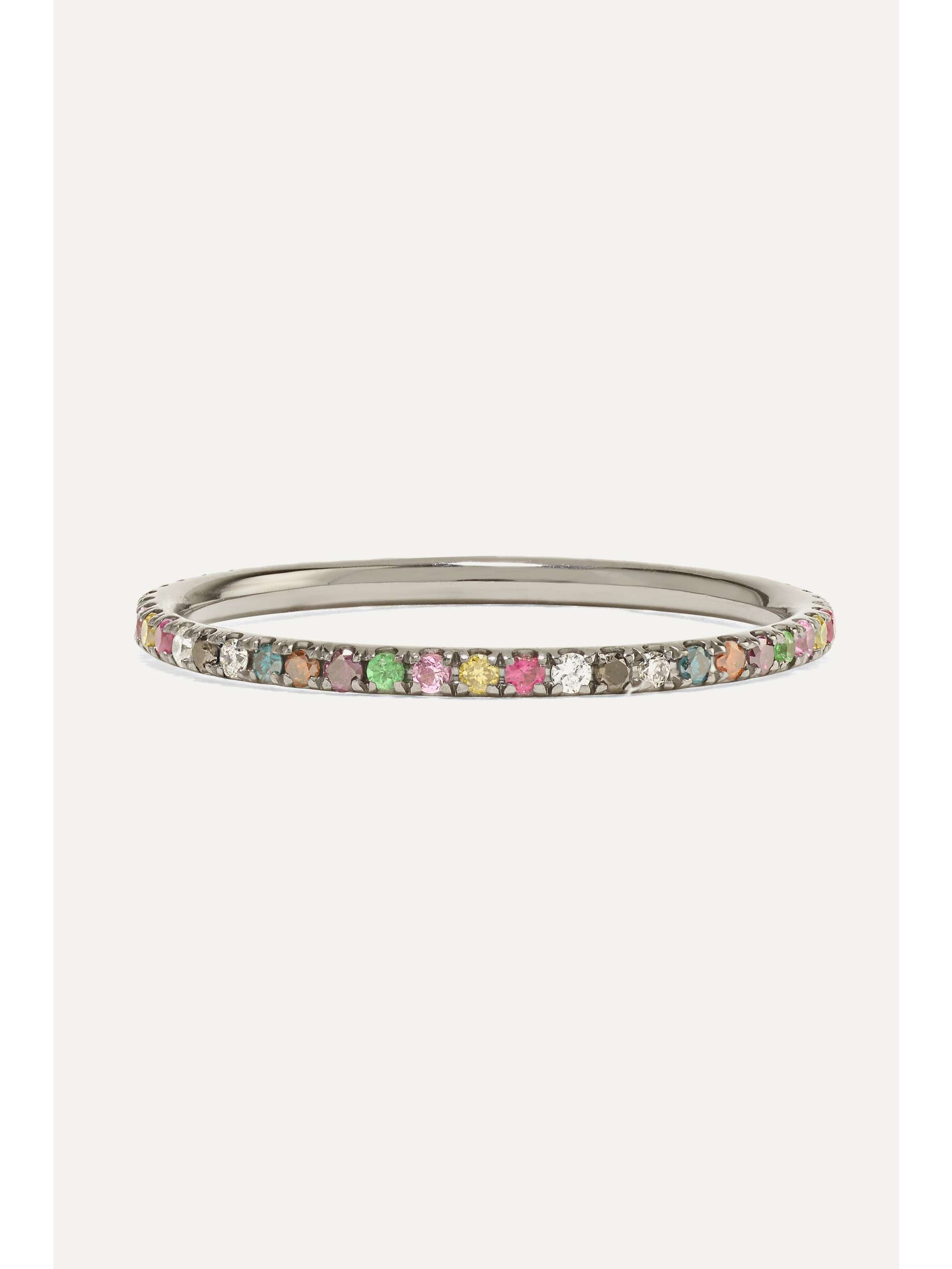 ILEANA MAKRI Thread 18-karat rose gold sapphire ring