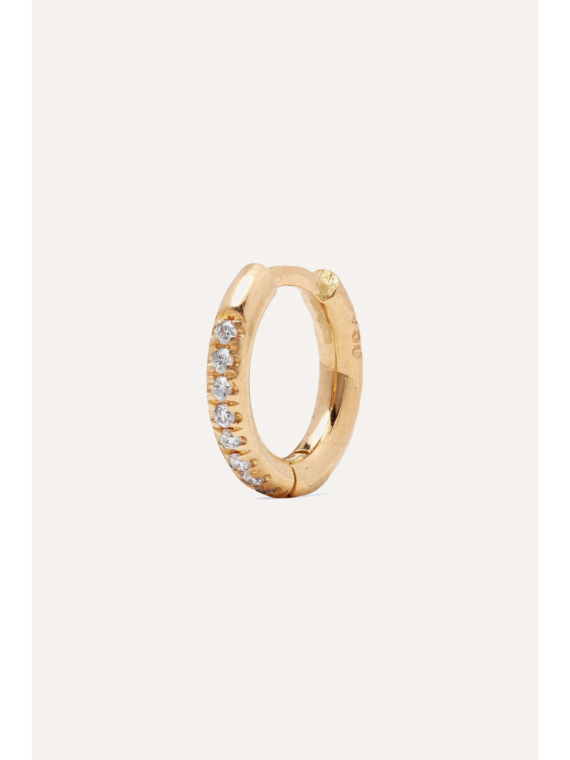 ILEANA MAKRI 18-karat gold diamond hoop earrings | NET-A-PORTER