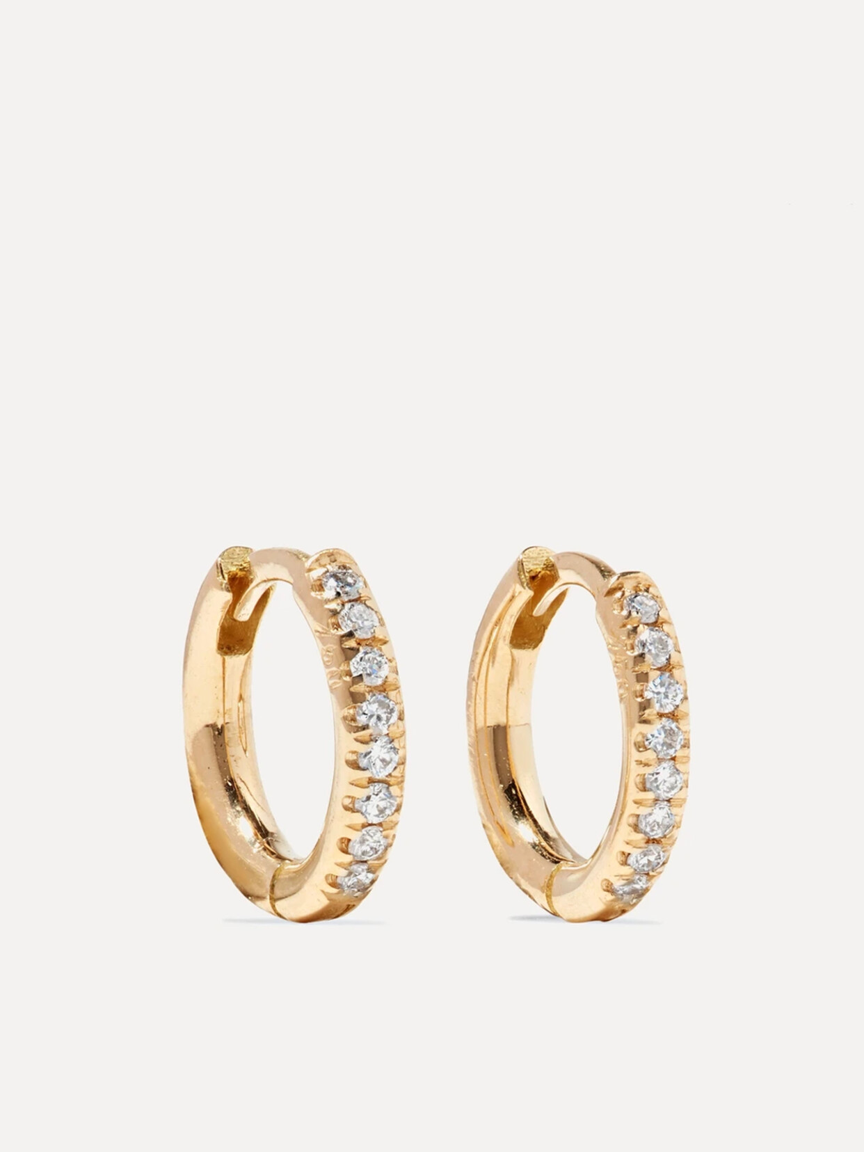 Ileana Makri 18-karat Gold Diamond Hoop Earrings