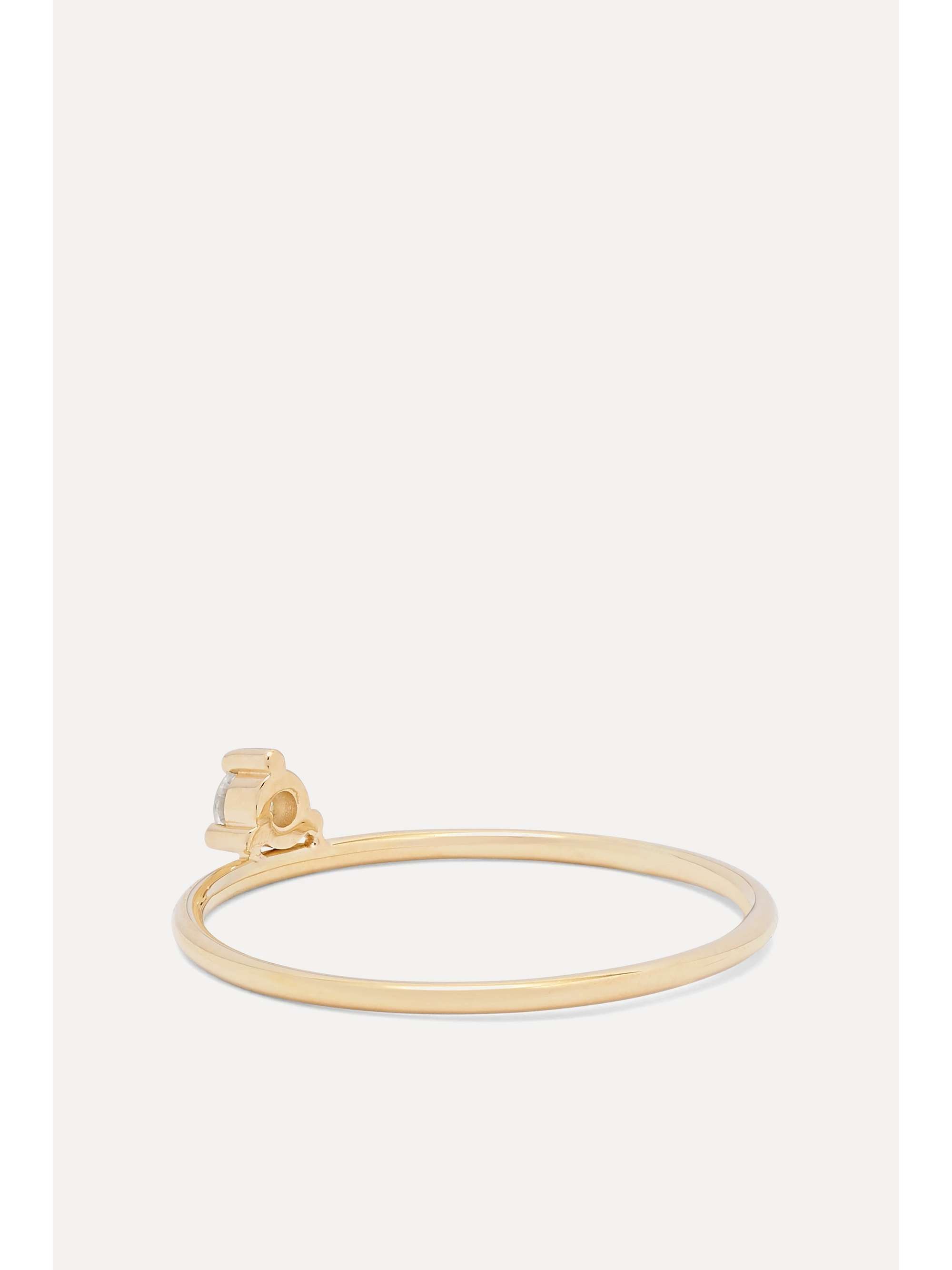 MIZUKI Baby Tiara 14-karat gold diamond ring