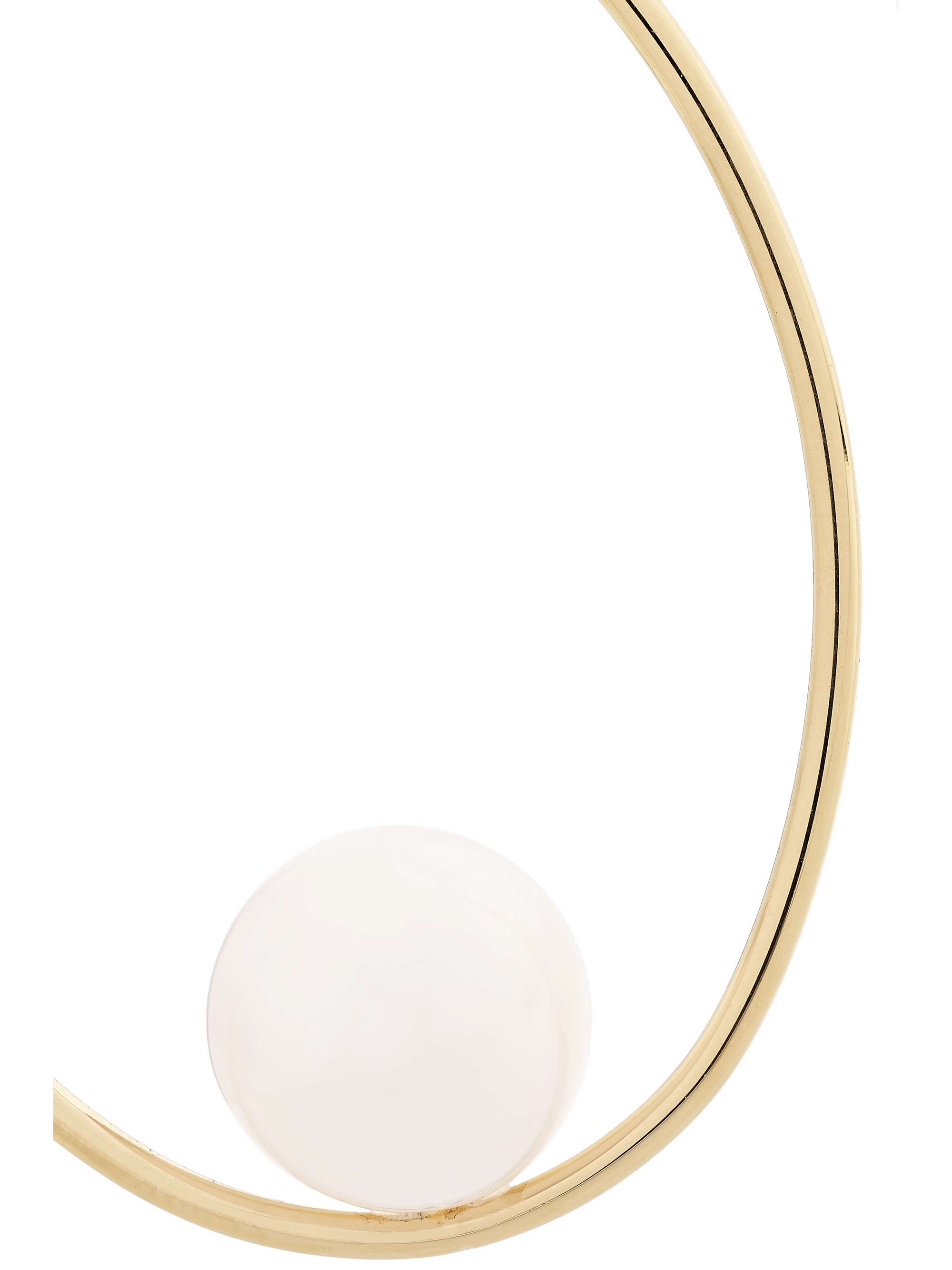 MIZUKI 14-karat gold, pearl and diamond hoop earrings