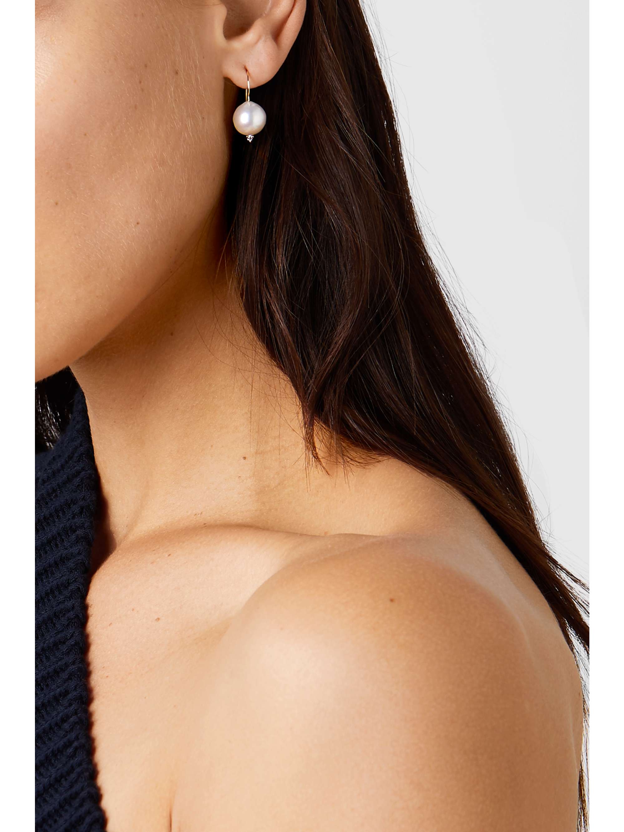 MIZUKI 14-karat gold, pearl and diamond earrings