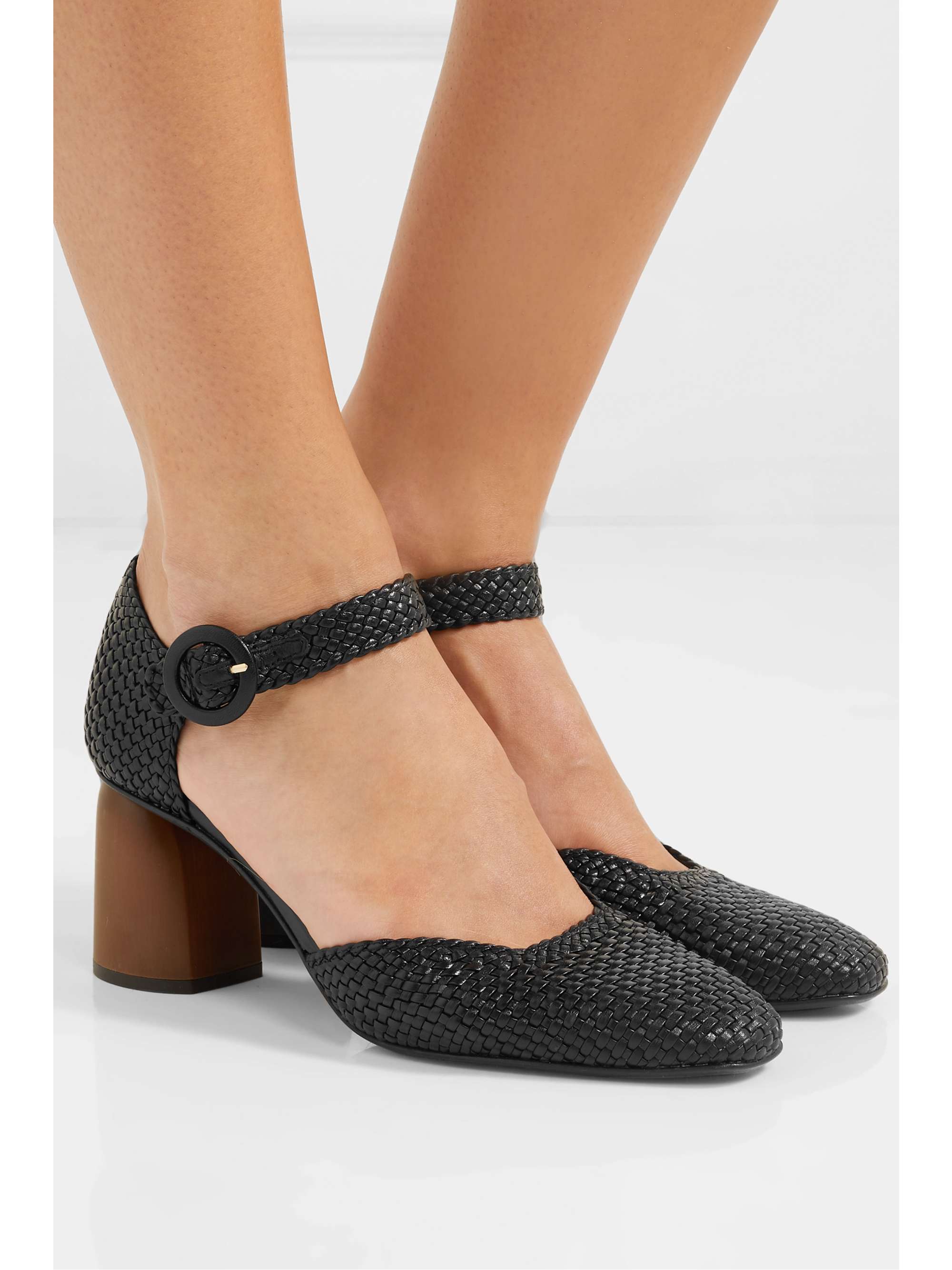SOULIERS MARTINEZ Antequera woven leather pumps