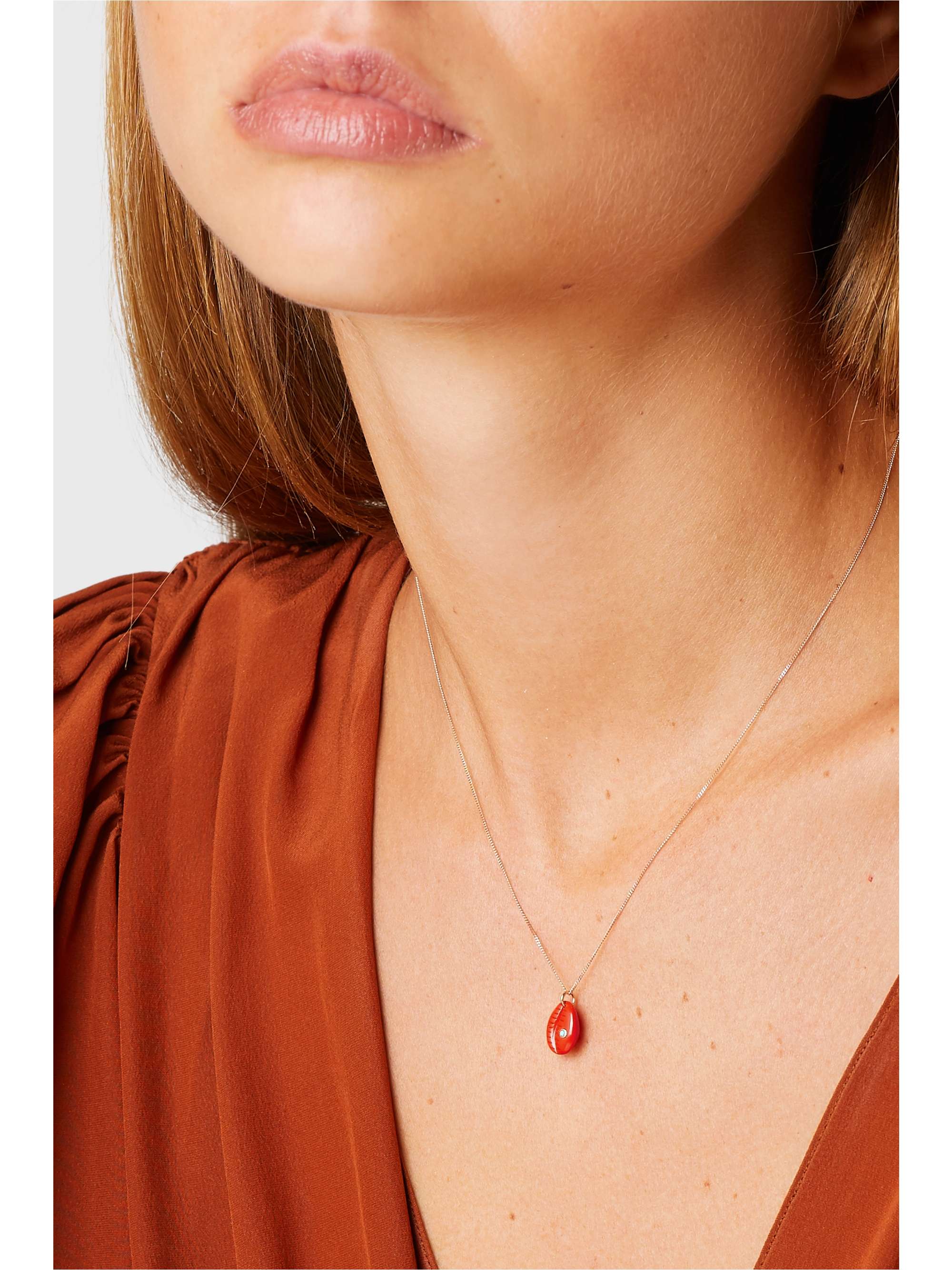 PASCALE MONVOISIN Cauri N°2 9-karat rose and yellow gold, resin and turquoise necklace