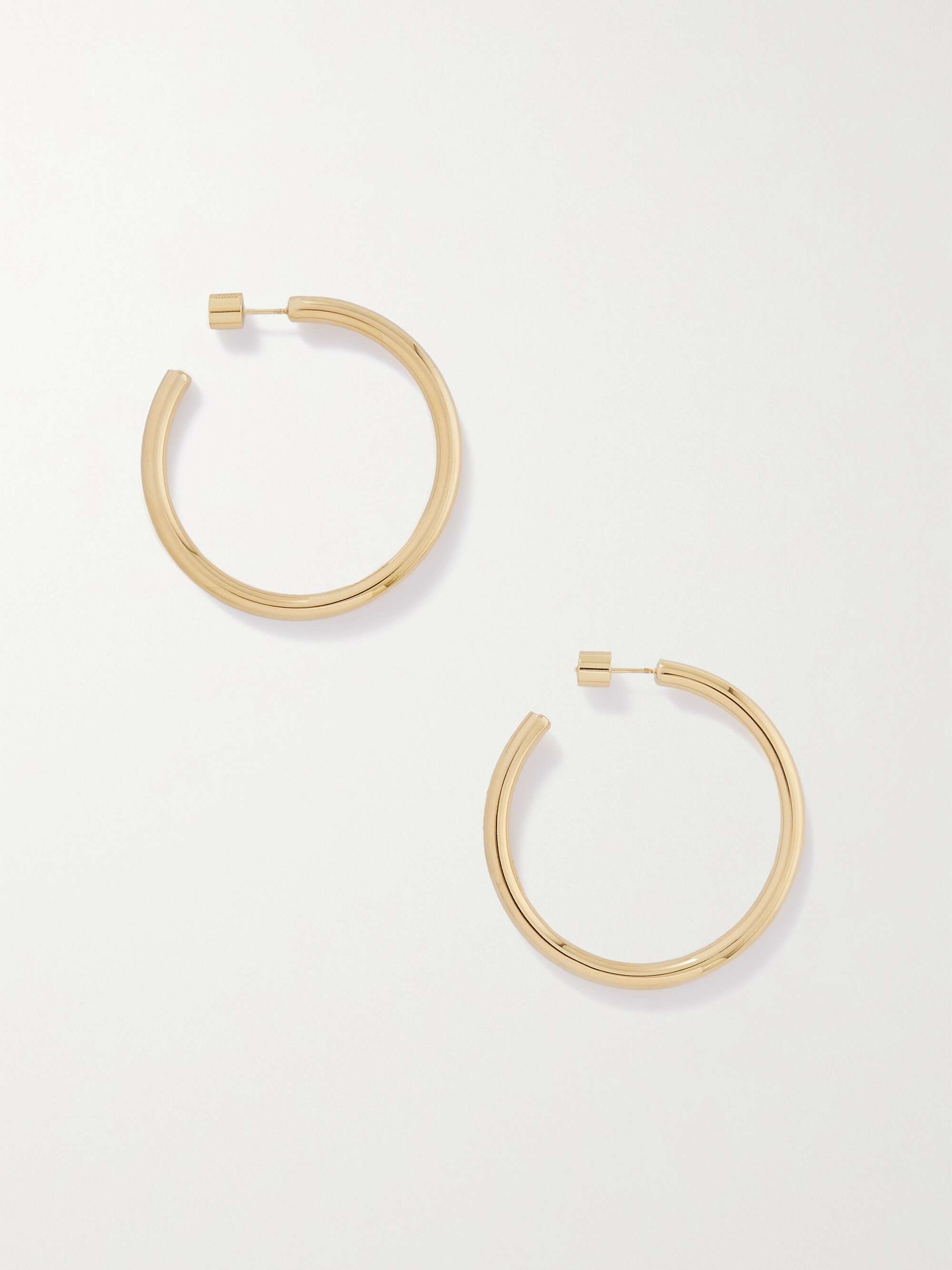 JENNIFER FISHER Baby Lilly gold-plated hoop earrings | NET-A-PORTER