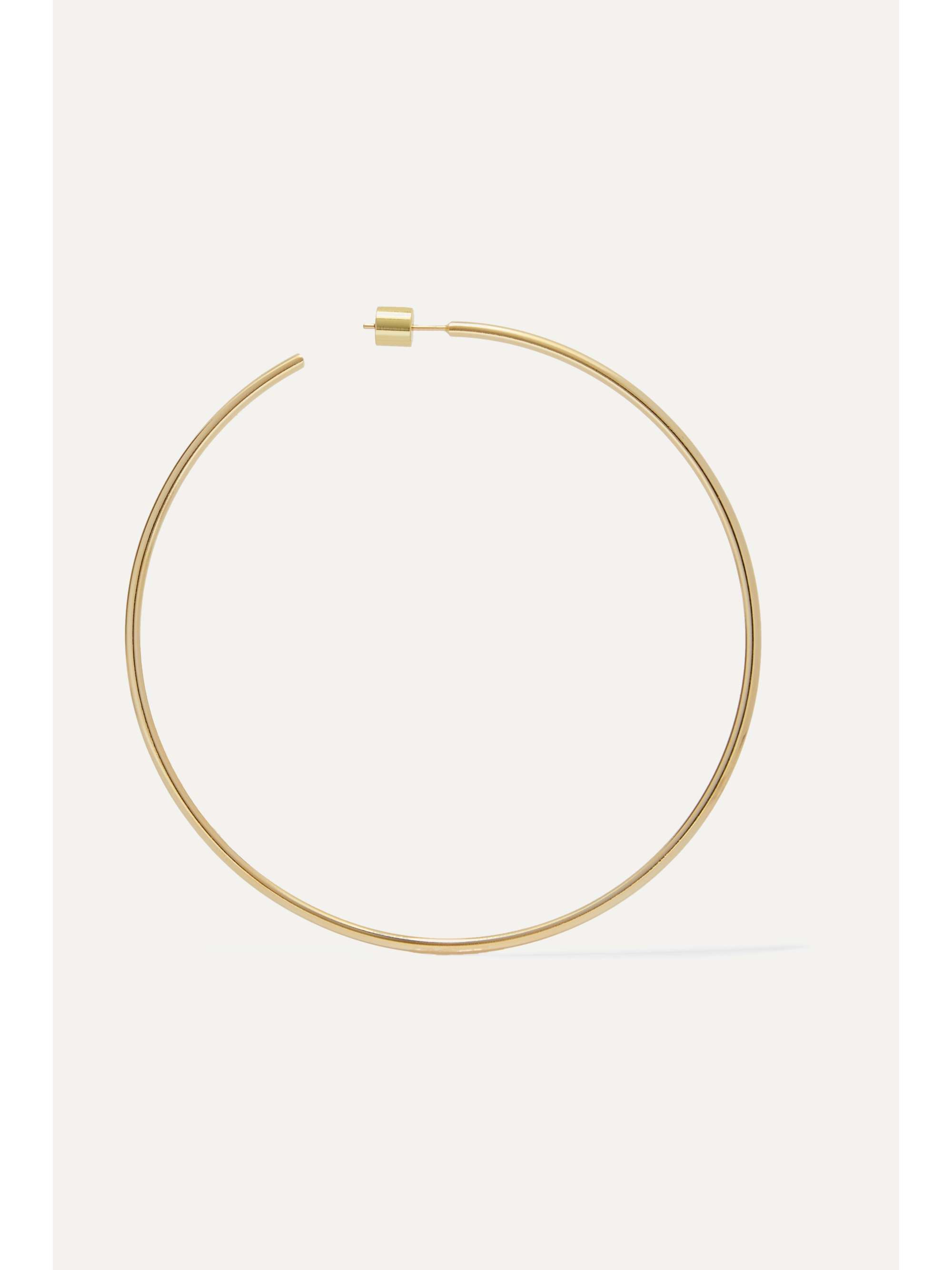 JENNIFER FISHER 3" Thread gold-plated hoop earrings