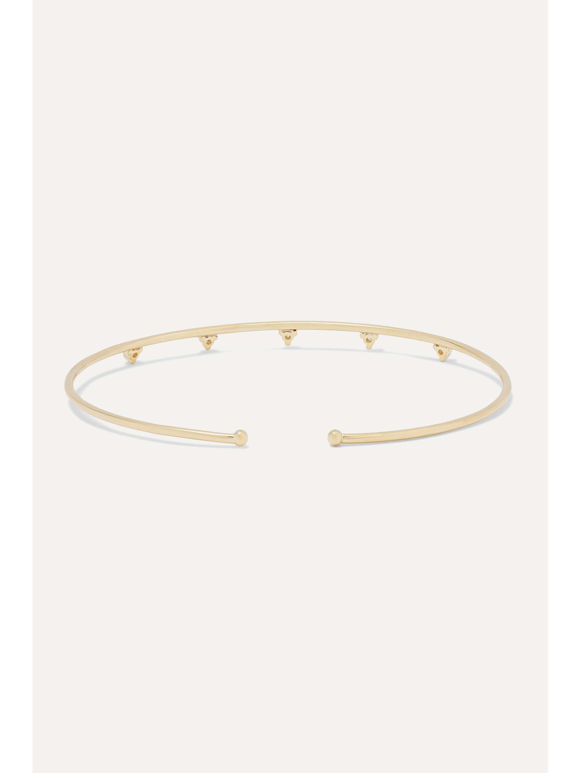 MIZUKI 14-karat gold diamond cuff
