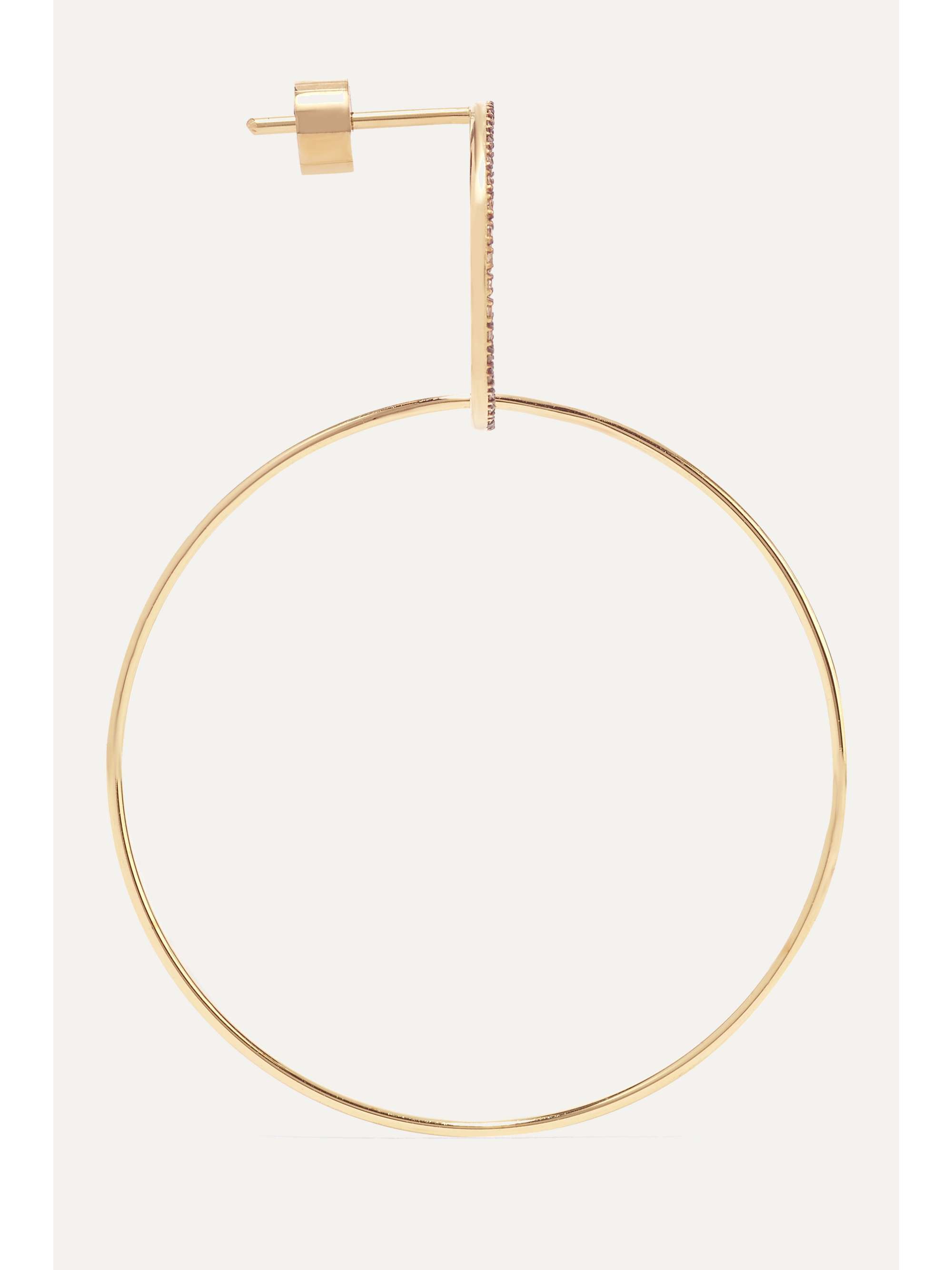 ILEANA MAKRI Boucles d'oreilles en or 18 carats (750/1000) et diamants Double Slim Medium