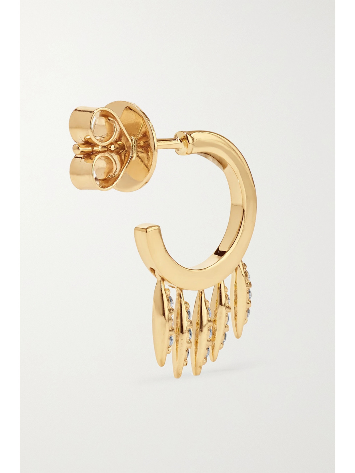 Ileana Makri Grass Clipping 18-karat Gold Diamond Earrings In Gold