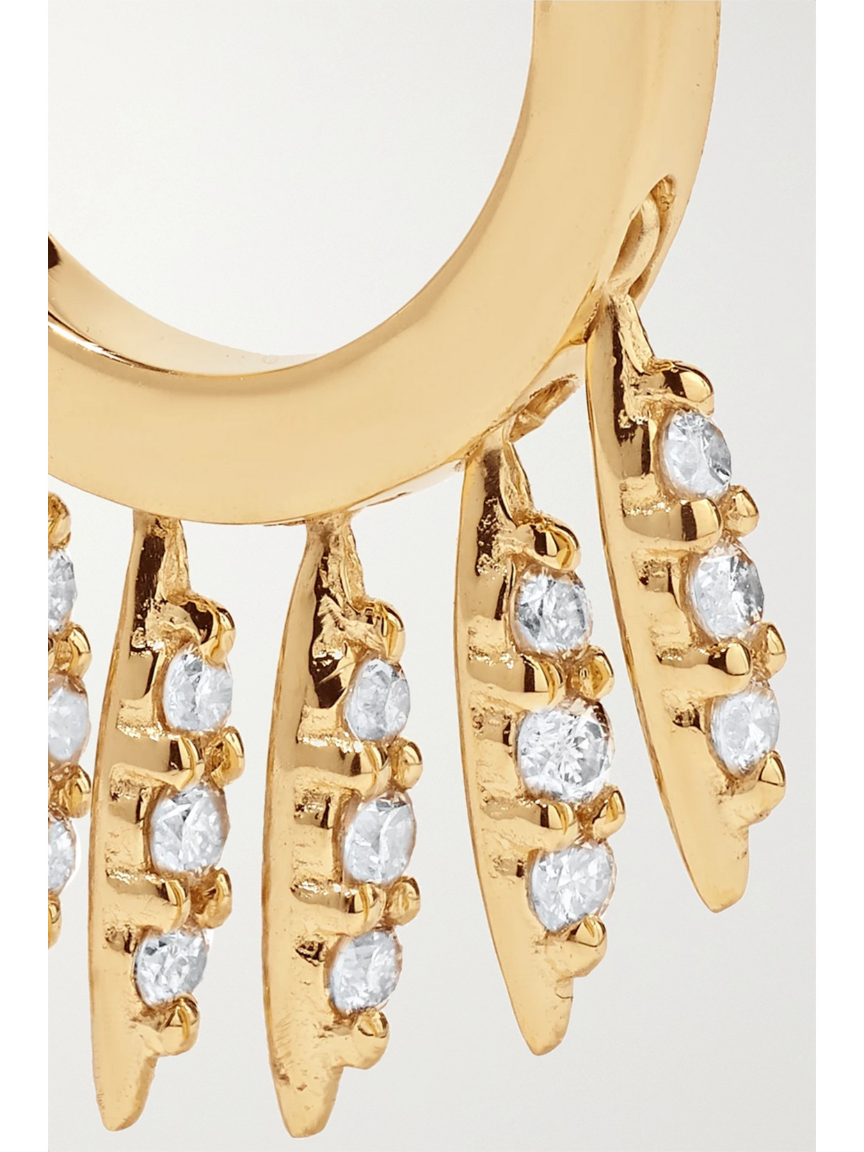 Ileana Makri Grass Clipping 18-karat Gold Diamond Earrings In Gold