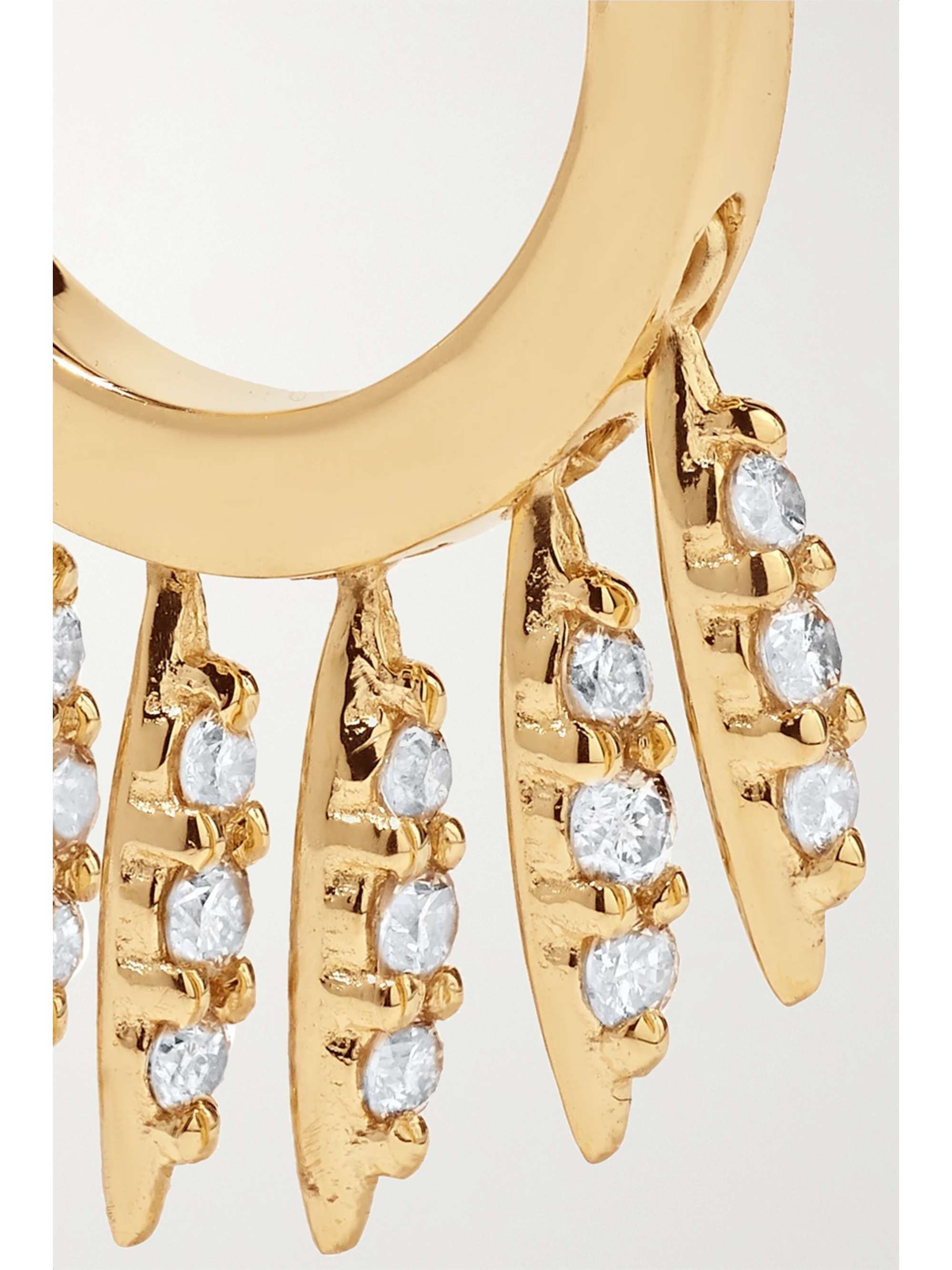 ILEANA MAKRI Grass Clipping 18-karat gold hoop earrings