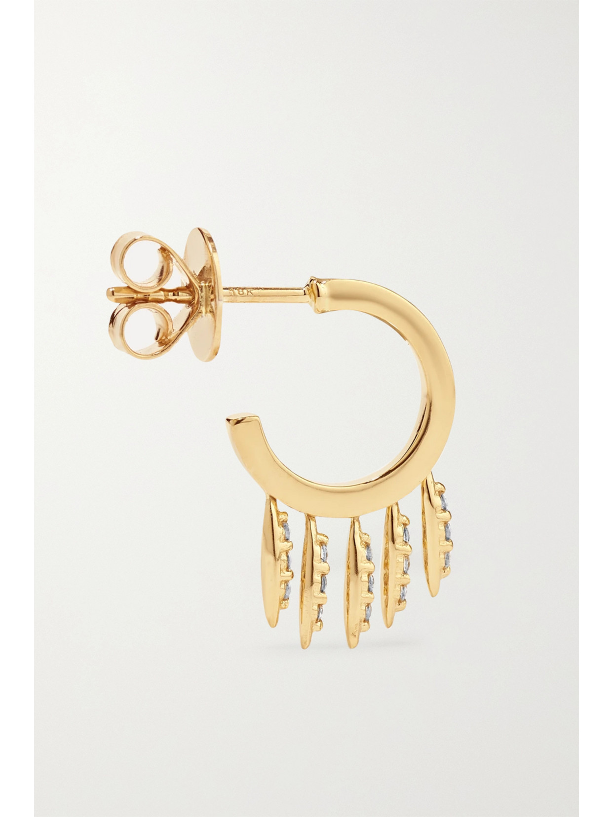 Ileana Makri Grass Clipping 18-karat Gold Diamond Earrings In Gold