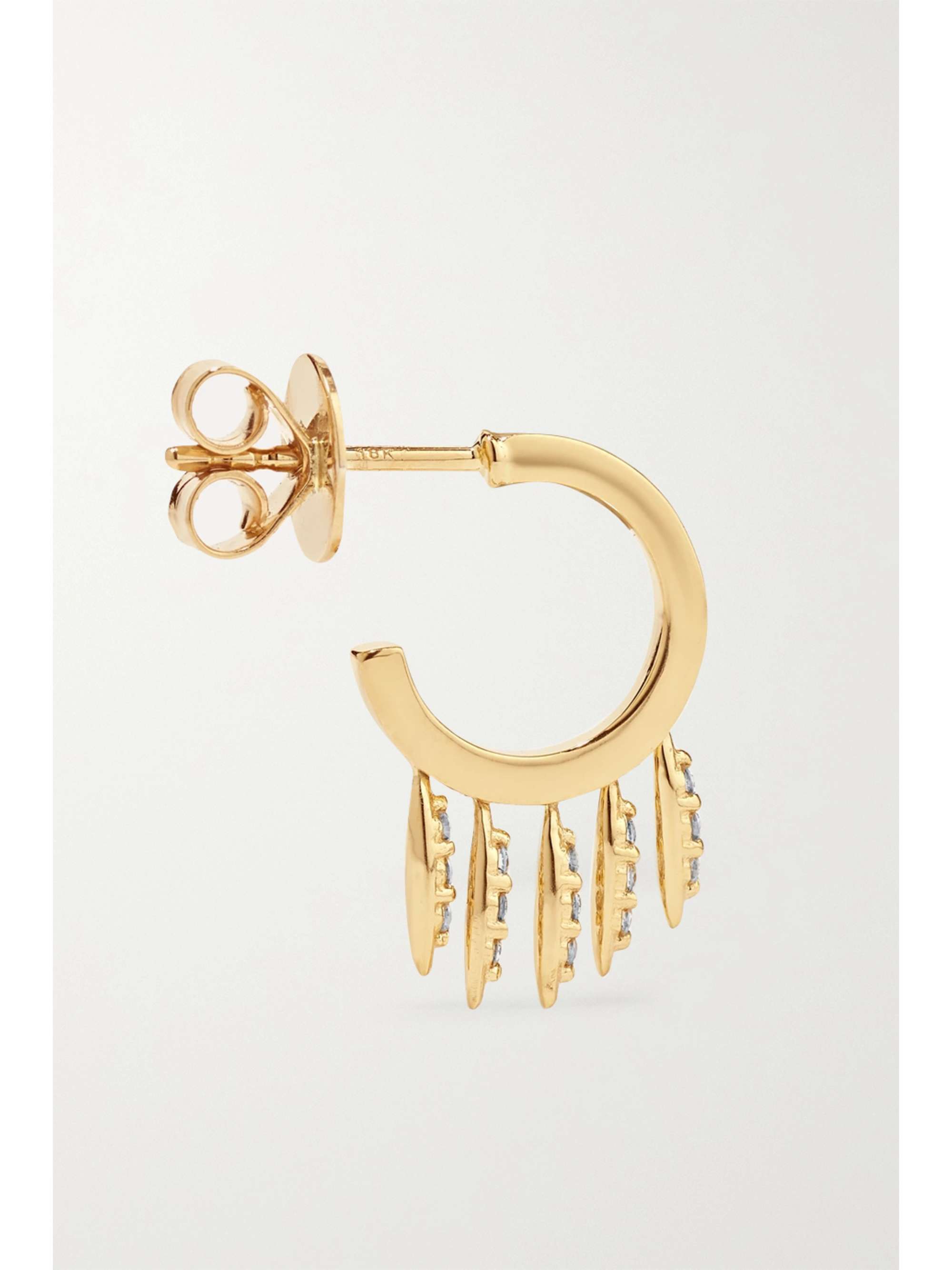 ILEANA MAKRI Grass Clipping 18-karat gold hoop earrings
