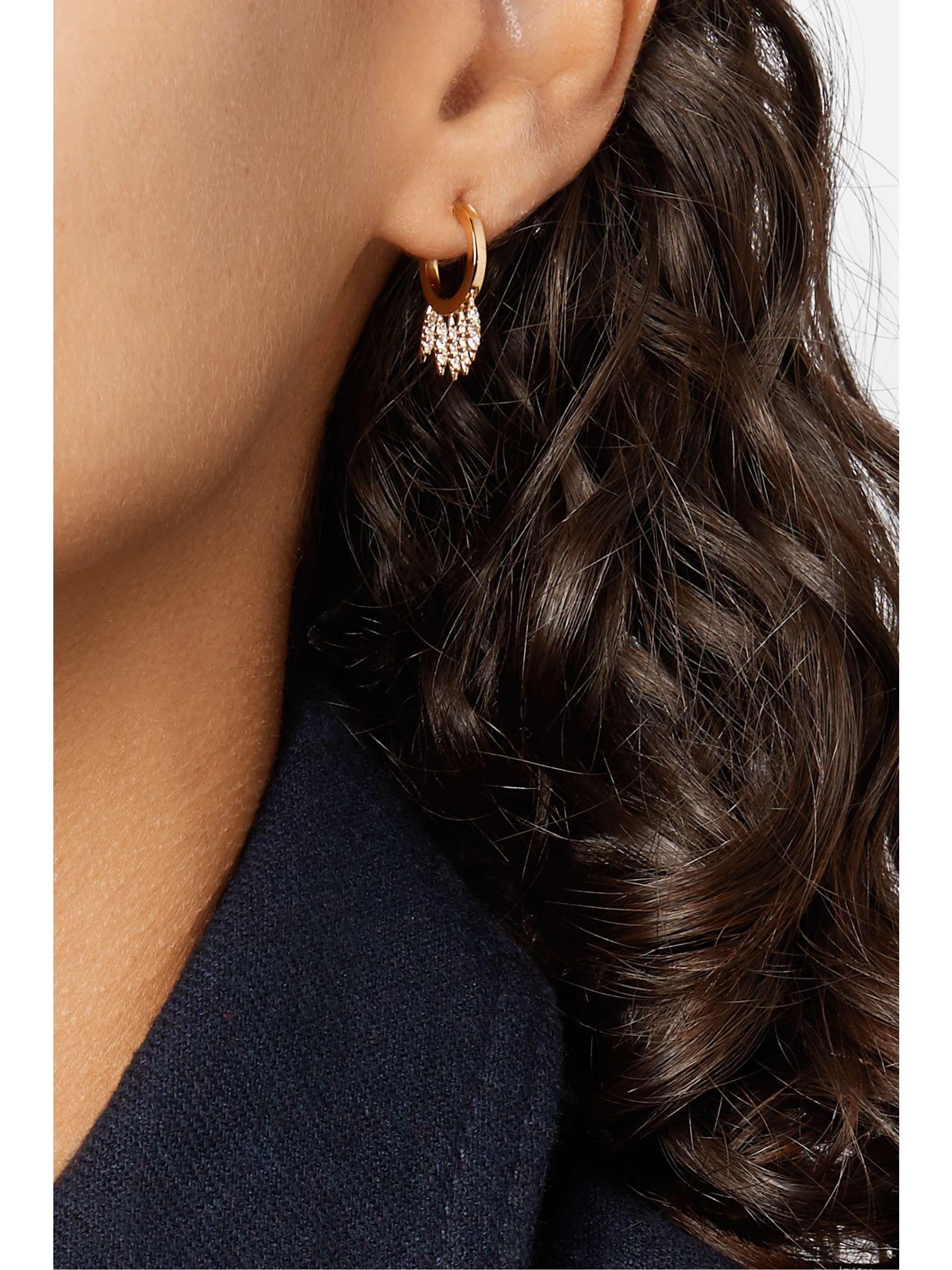 ILEANA MAKRI Grass Clipping 18-karat gold hoop earrings