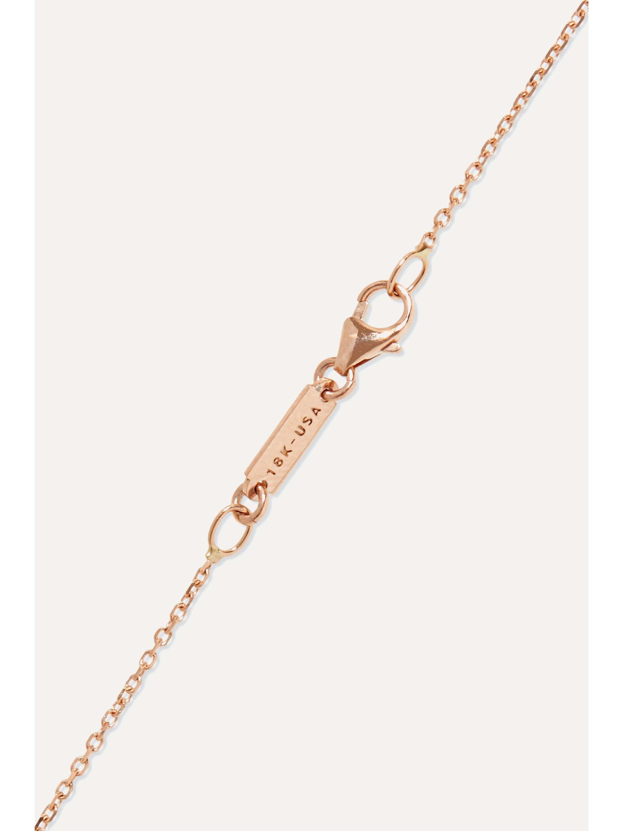 SUZANNE KALAN 18-karat rose gold, sapphire and diamond necklace