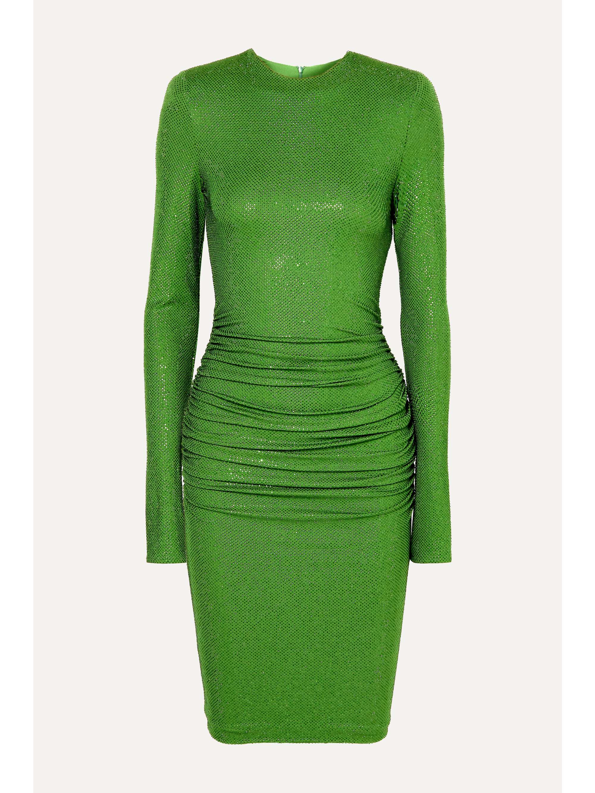 ALEXANDRE VAUTHIER Ruched crystal-embellished stretch-jersey dress