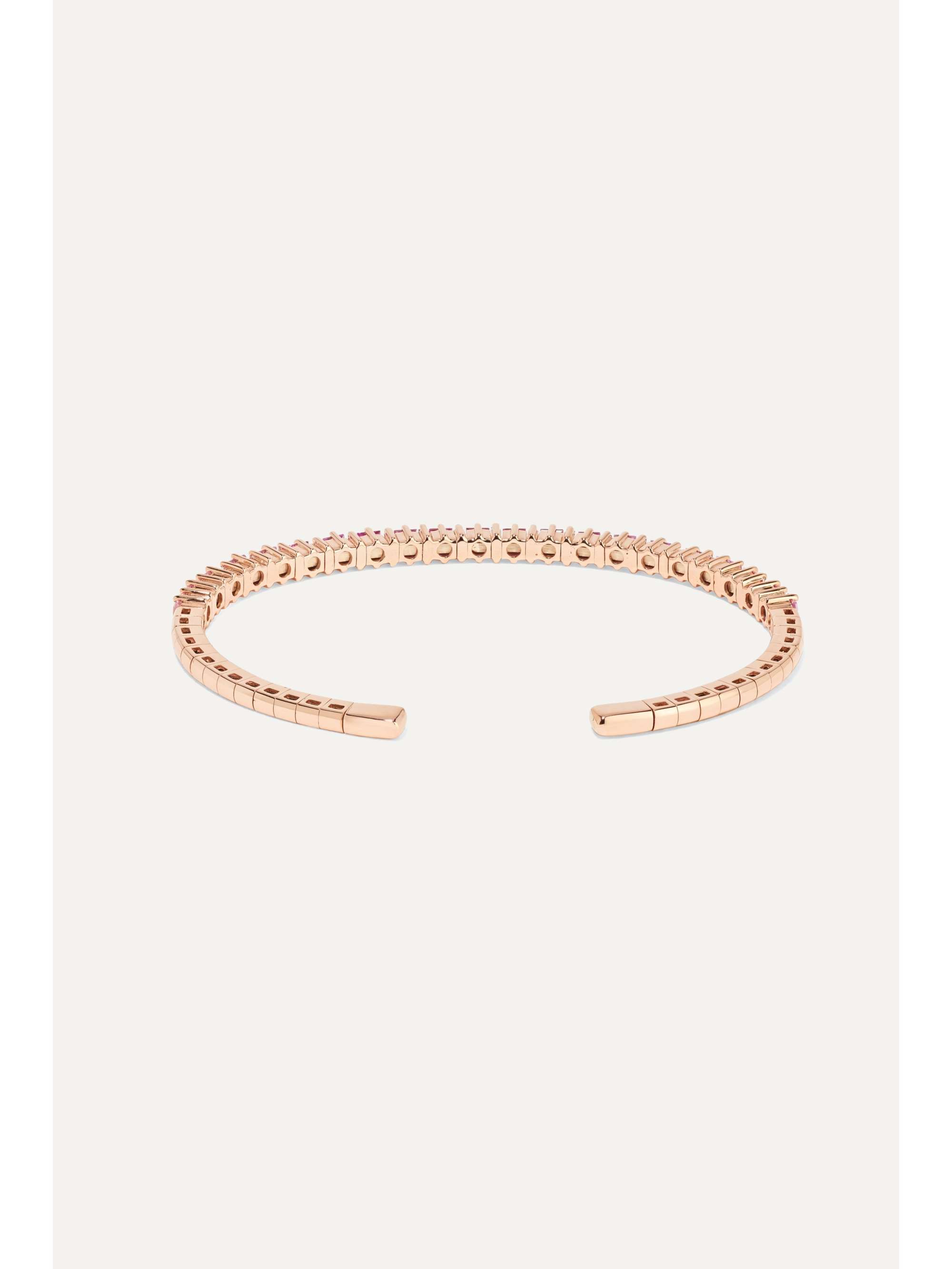 SUZANNE KALAN 18-karat rose gold, sapphire and diamond cuff