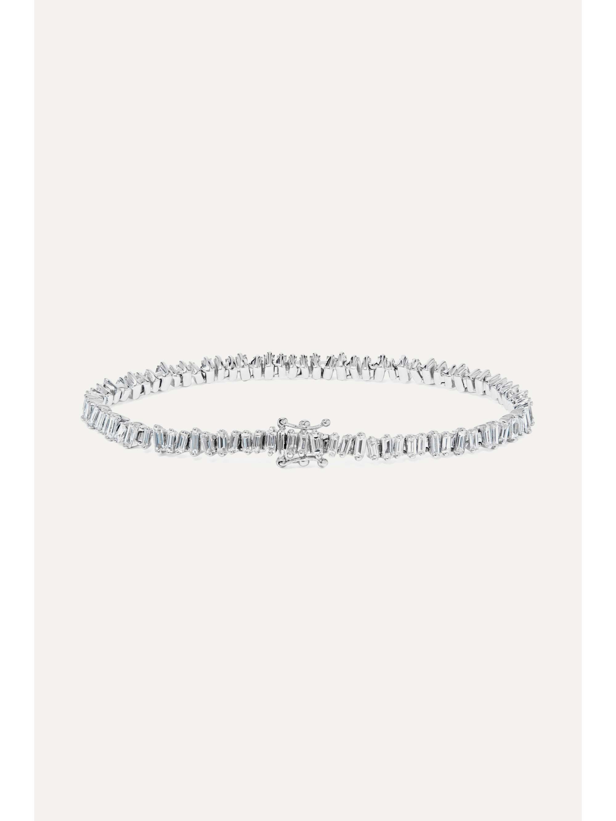 SUZANNE KALAN 18-karat white gold diamond bracelet