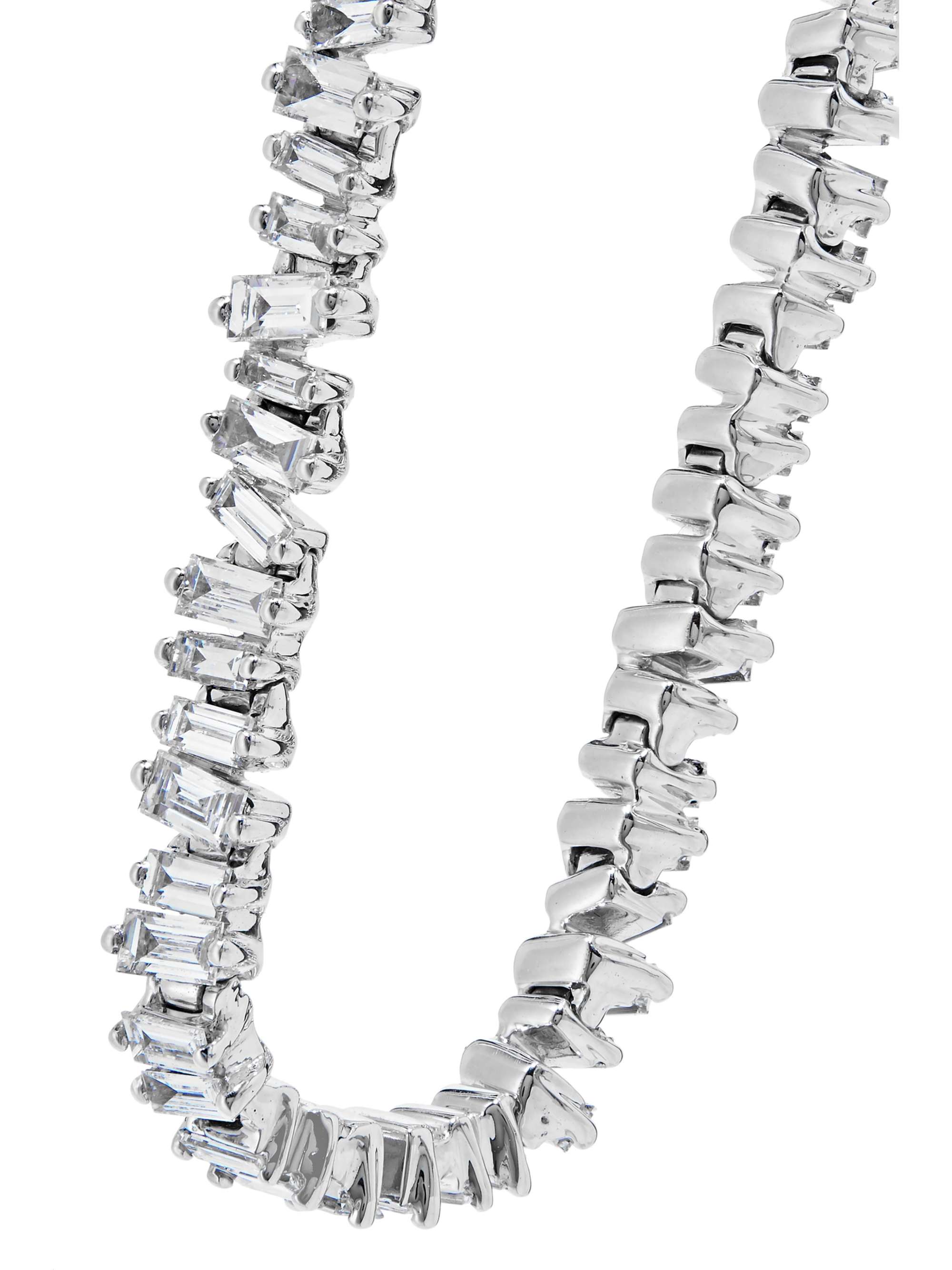 SUZANNE KALAN 18-karat white gold diamond bracelet