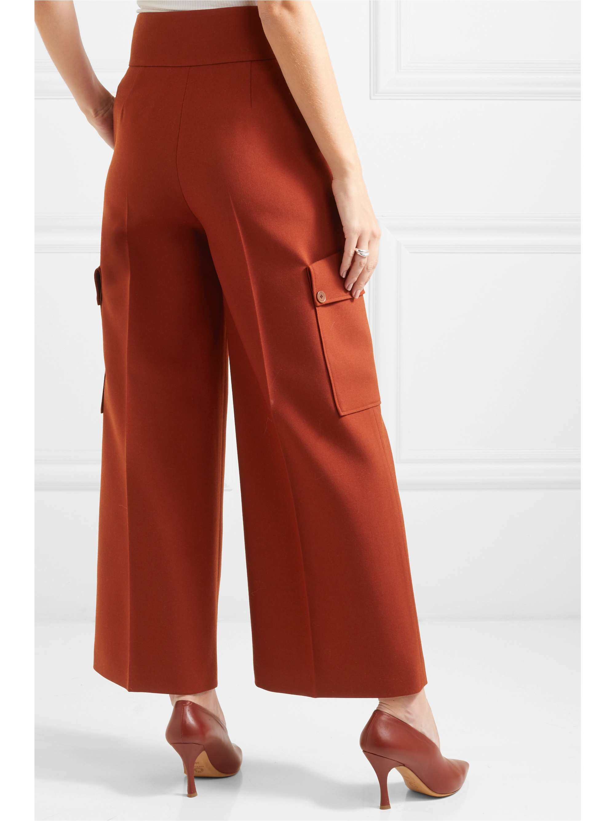 STELLA MCCARTNEY Wool-twill wide-leg pants