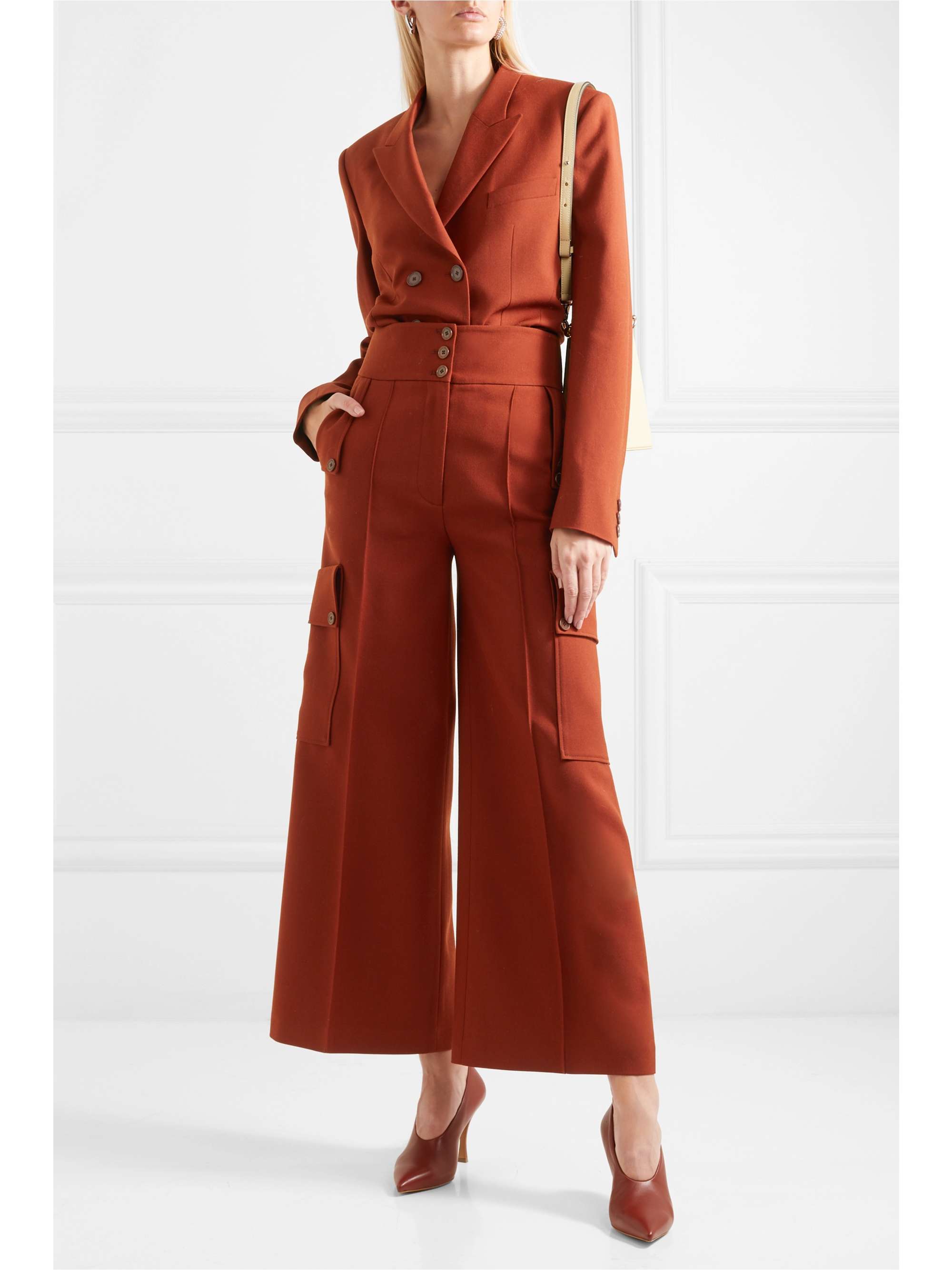 STELLA MCCARTNEY Wool-twill wide-leg pants