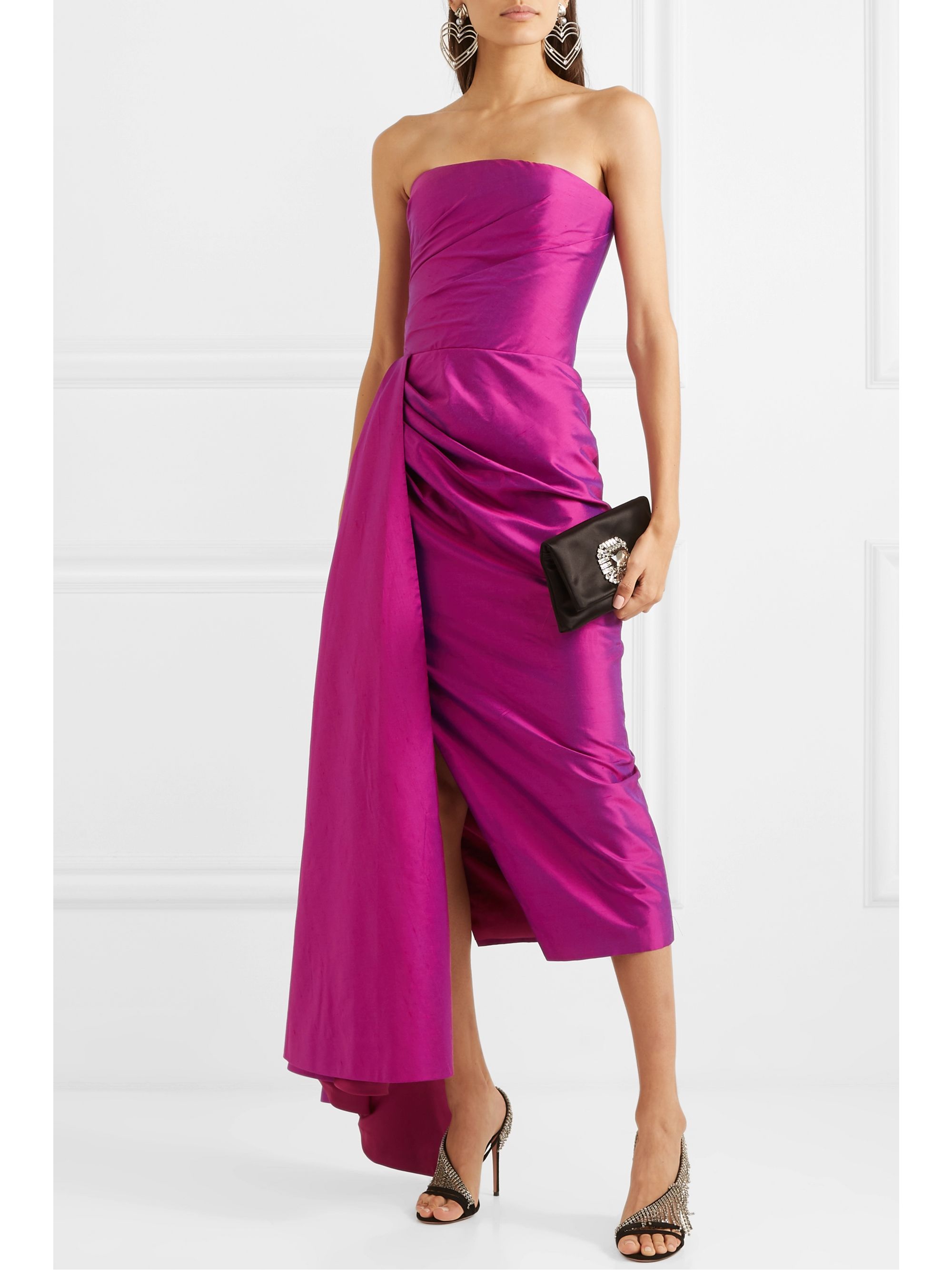 Magenta silk dress Clearance