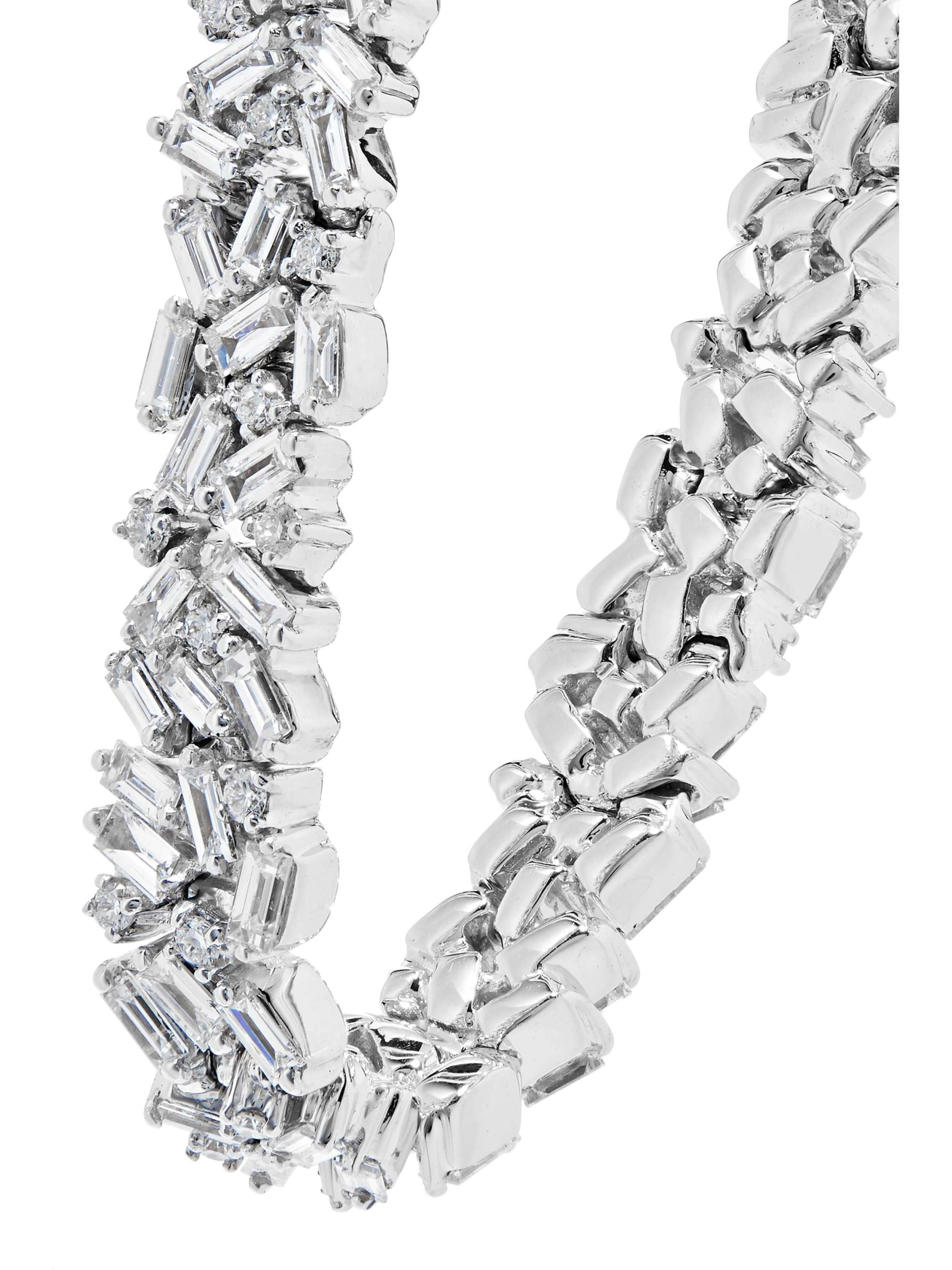 SUZANNE KALAN 18-karat white gold diamond bracelet