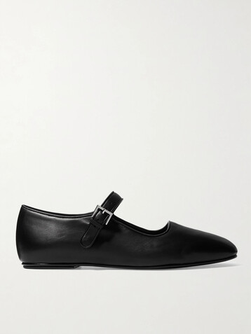 The Row Ava leather Mary Jane ballet flats