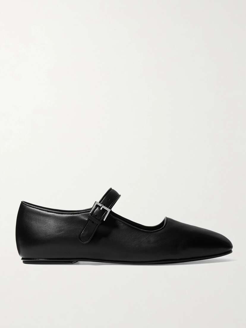 The Row Ava Leather Mary Jane Ballet Flats