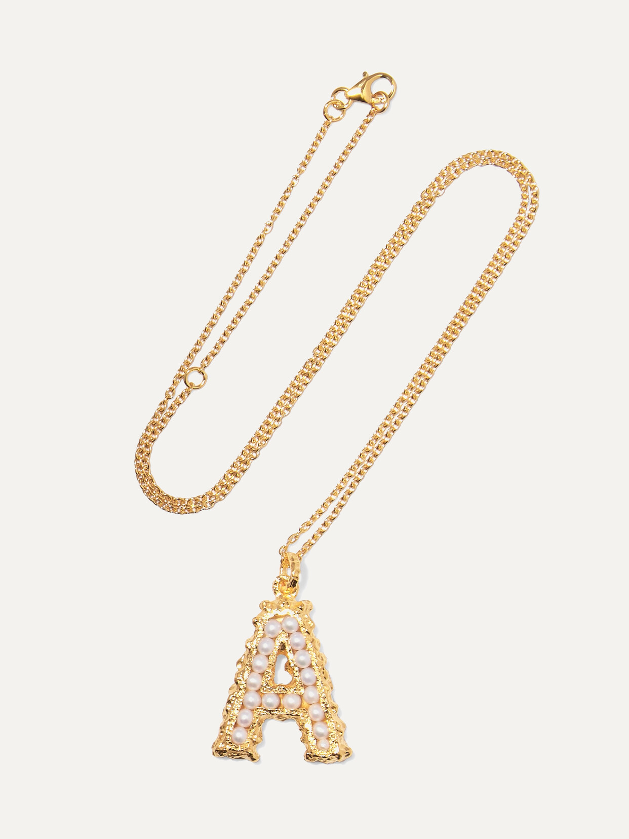 Pacharee Alphabet Gold-plated Pearl Necklace