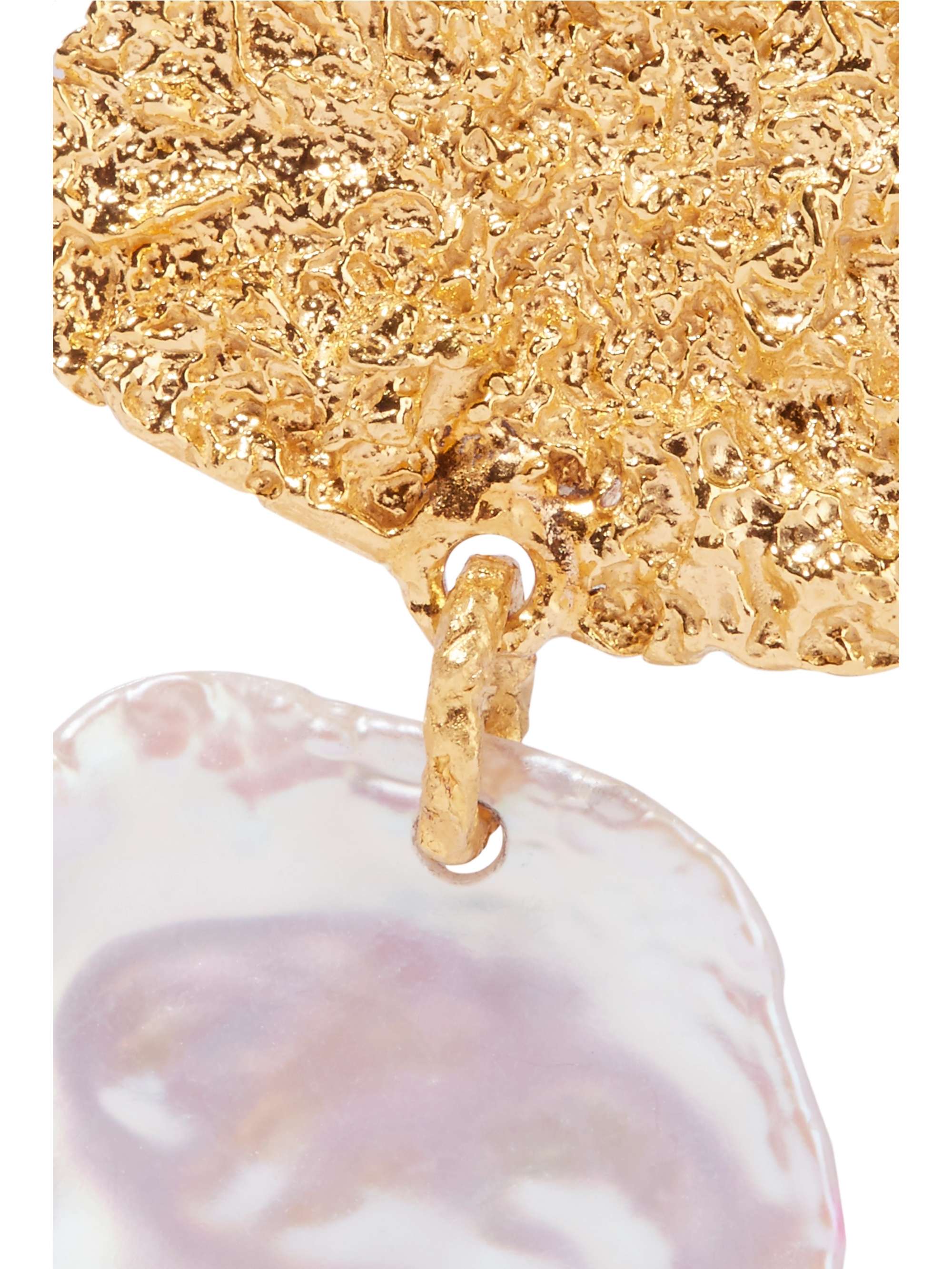 PACHAREE Moss gold-plated pearl earrings