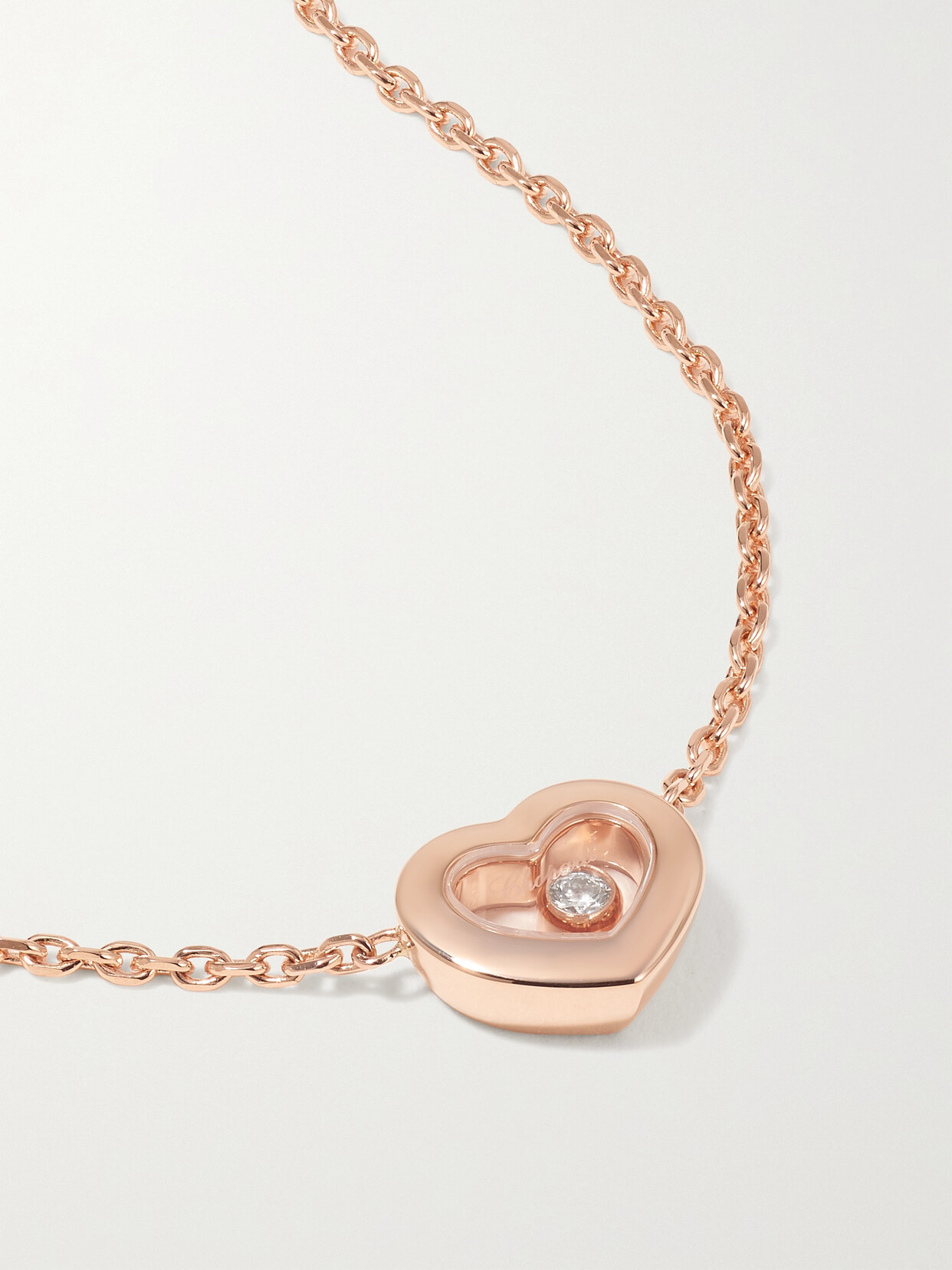 Chopard + Net Sustain Happy Diamonds 18-karat Rose Gold Diamond Necklace