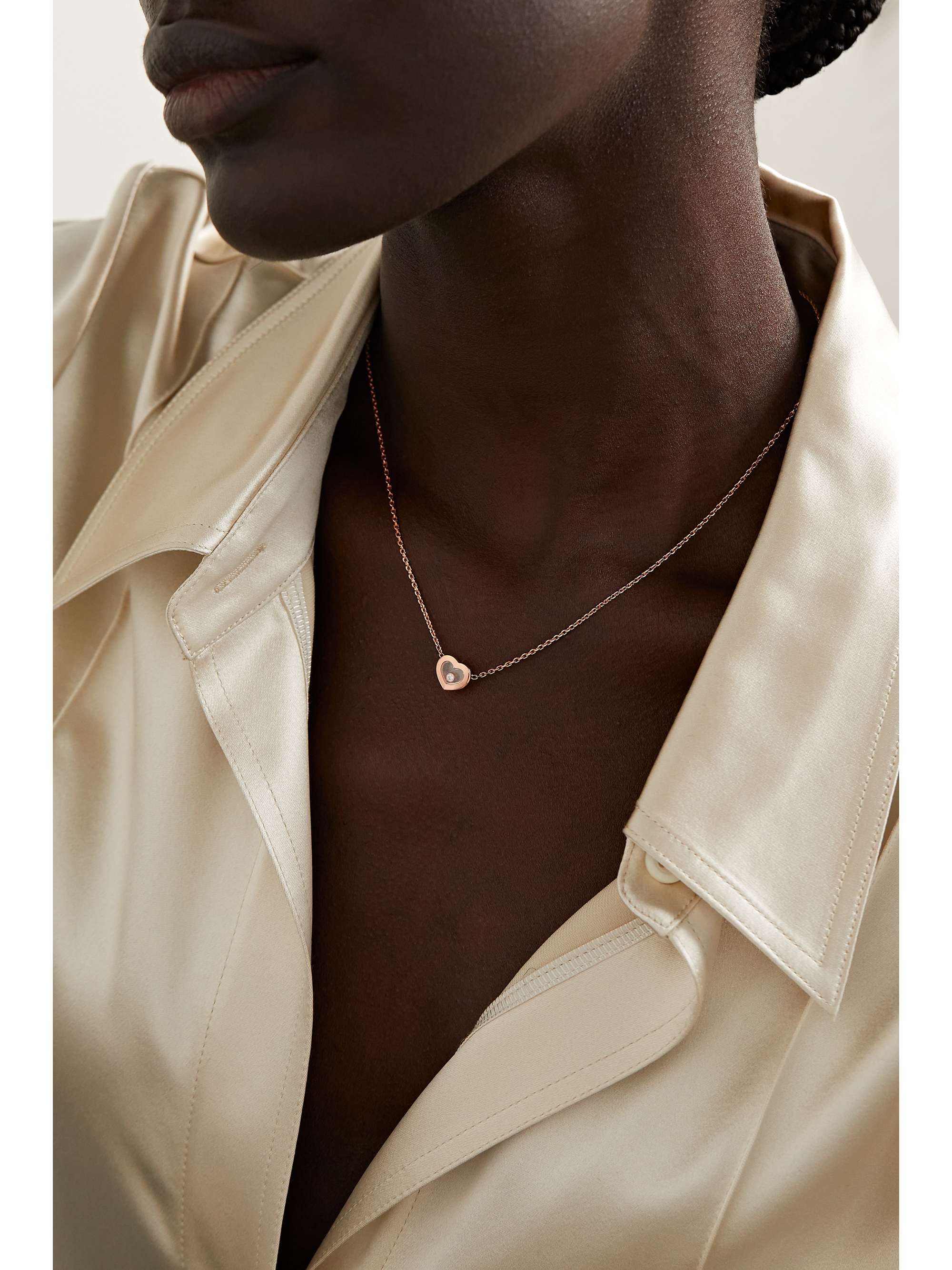 CHOPARD + NET SUSTAIN Happy Diamonds 18-karat gold diamond necklace