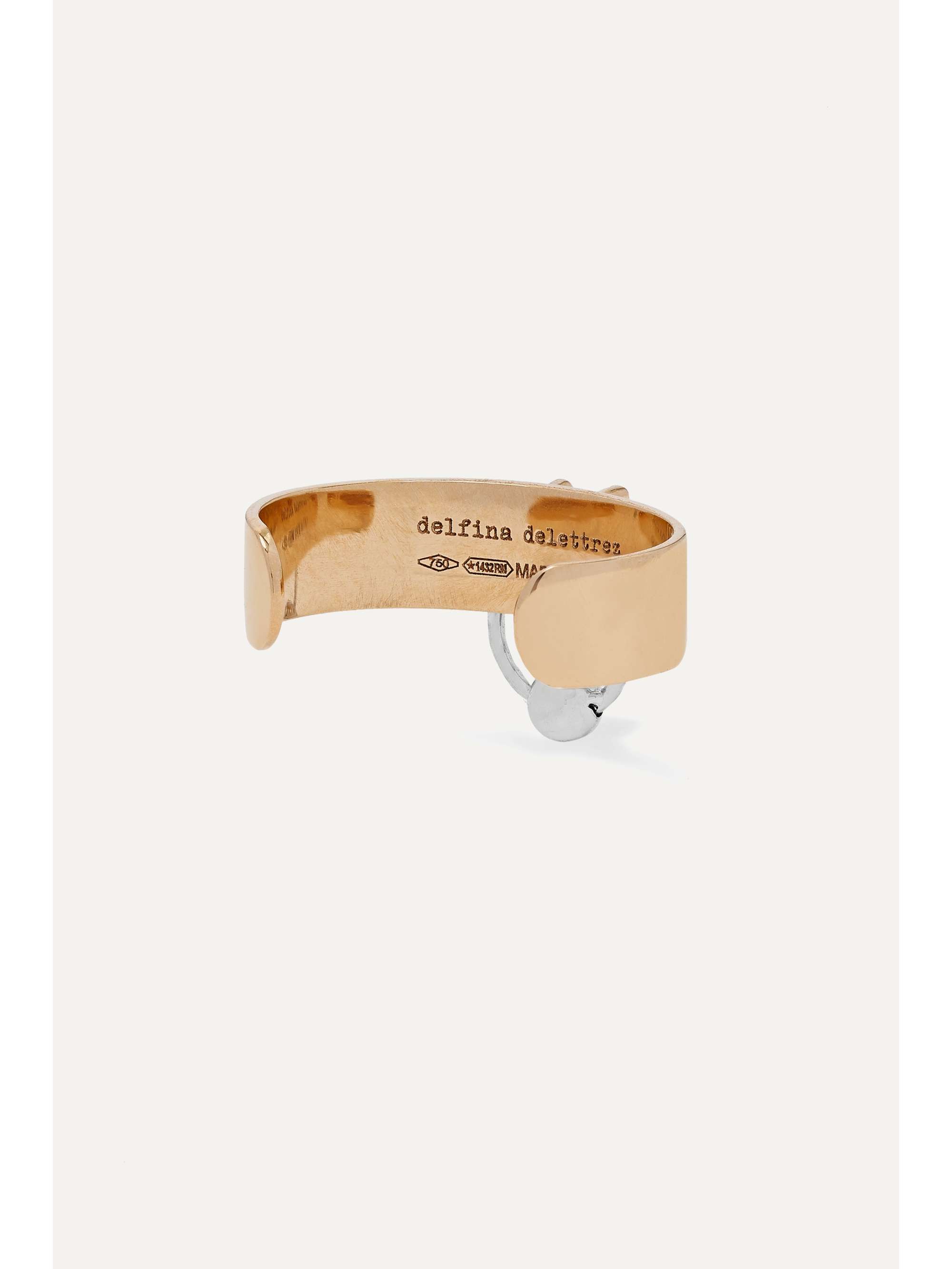 DELFINA DELETTREZ 18-karat yellow and white gold diamond ear cuff