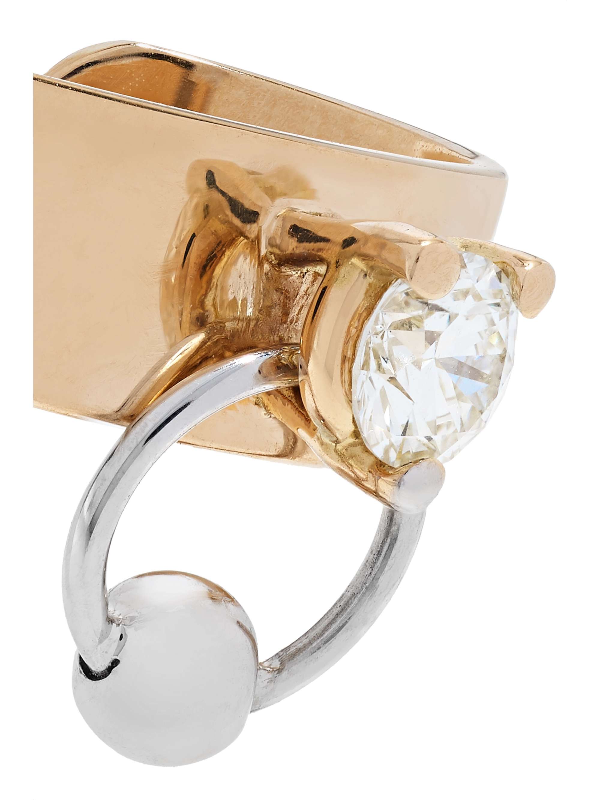 DELFINA DELETTREZ 18-karat yellow and white gold diamond ear cuff