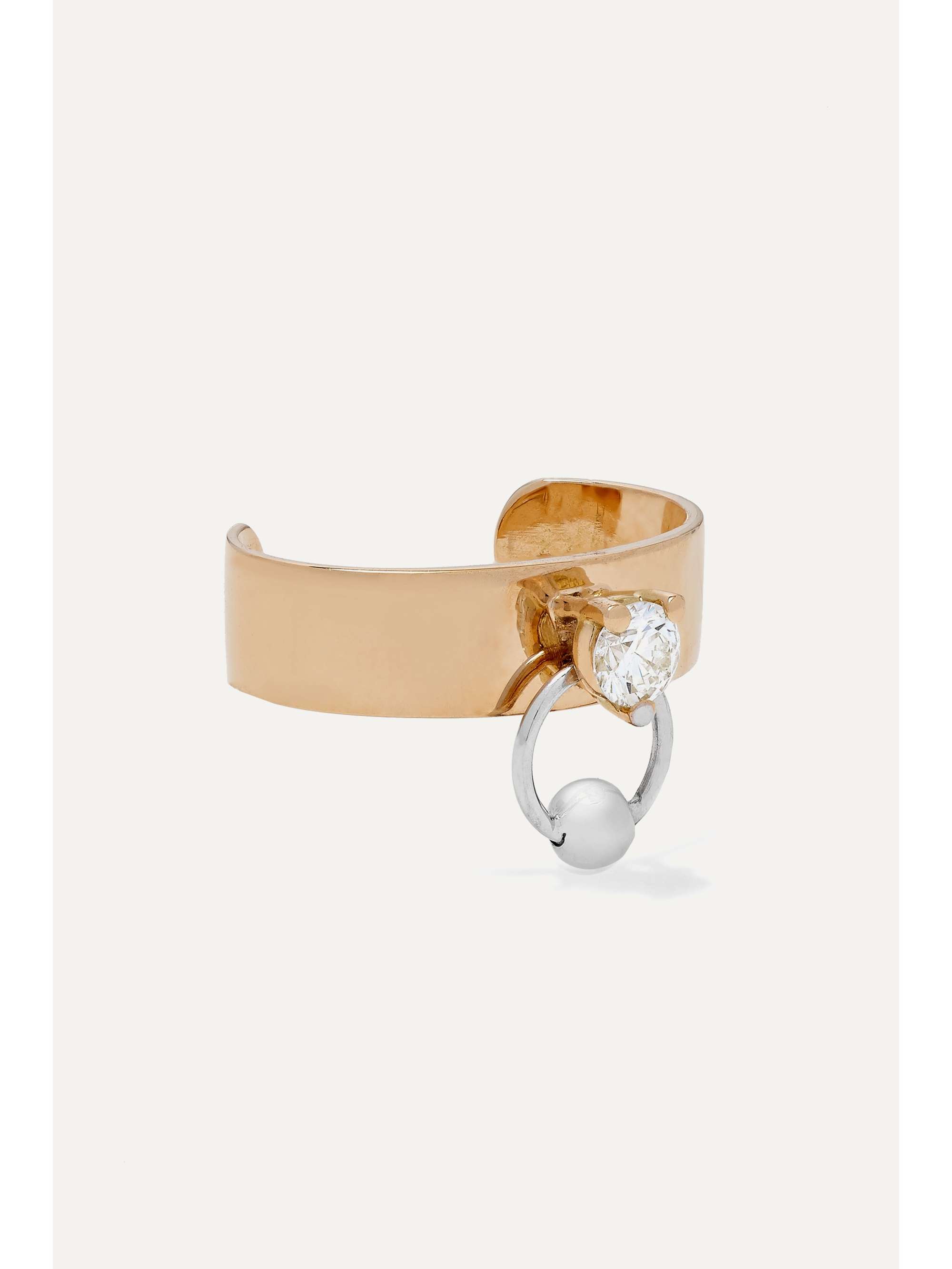 DELFINA DELETTREZ 18-karat yellow and white gold diamond ear cuff