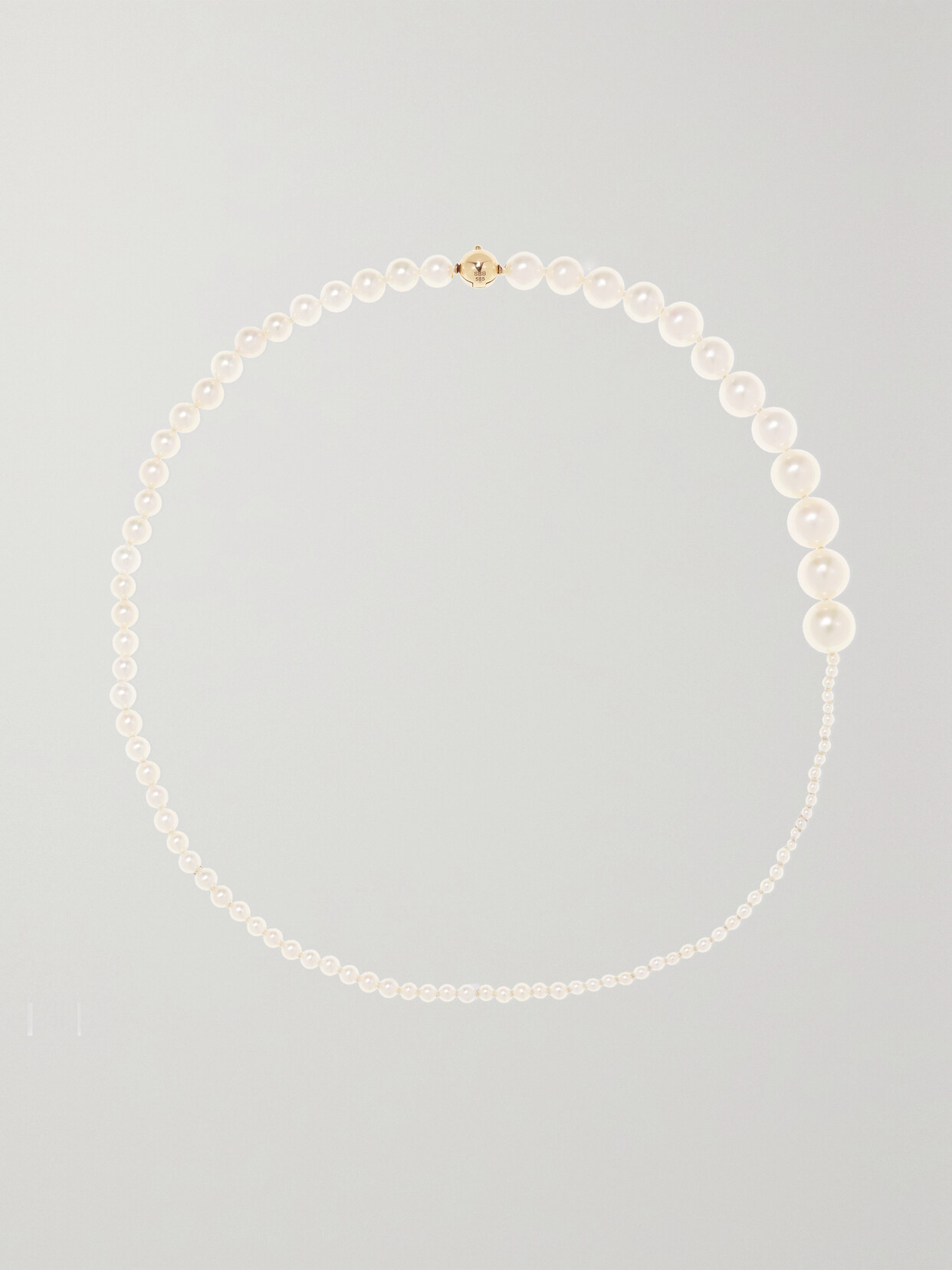 Sophie Bille Brahe - Peggy 14-karat Gold Pearl Necklace - one size