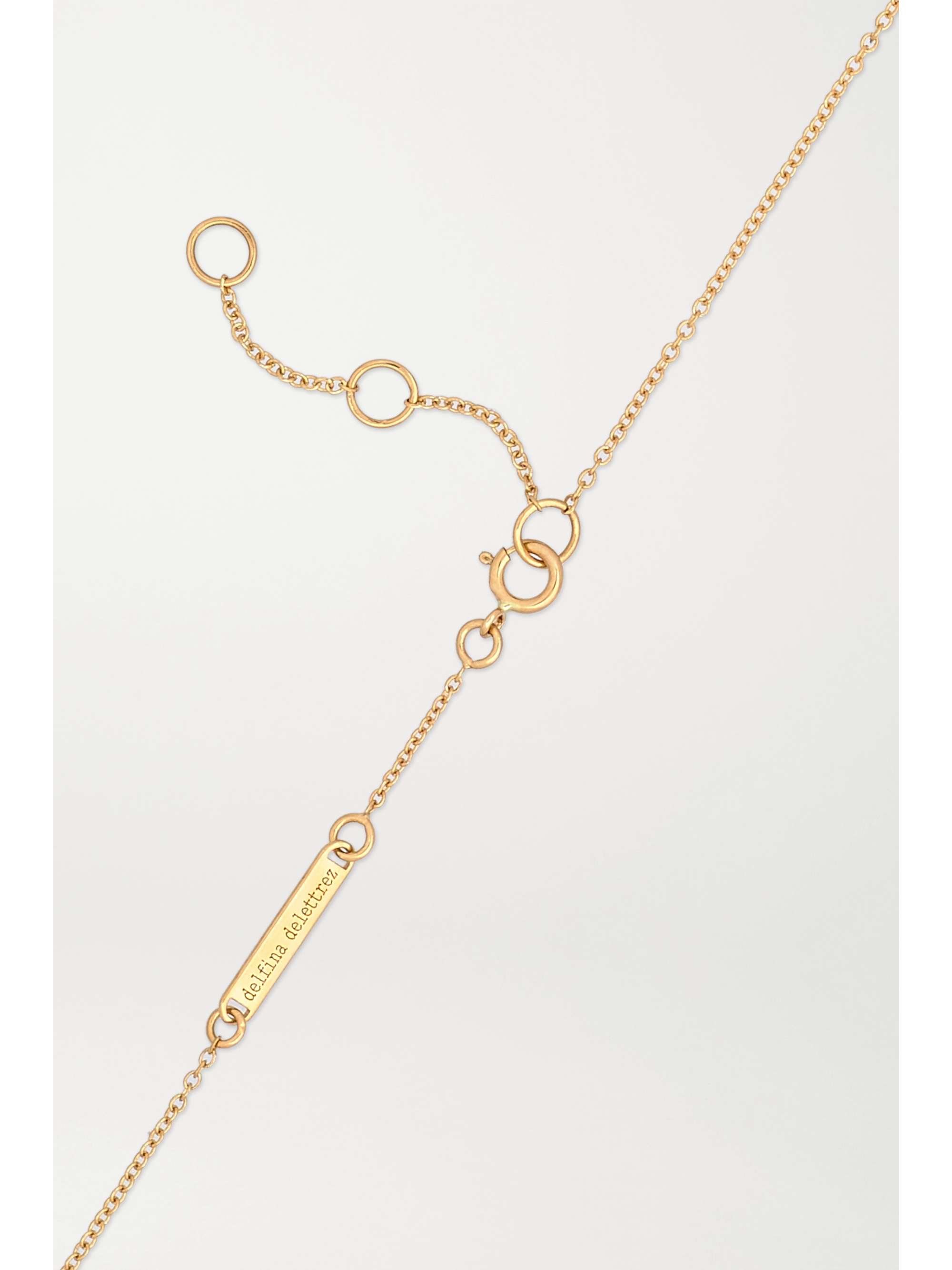 DELFINA DELETTREZ 18-karat yellow and white gold diamond and pearl necklace