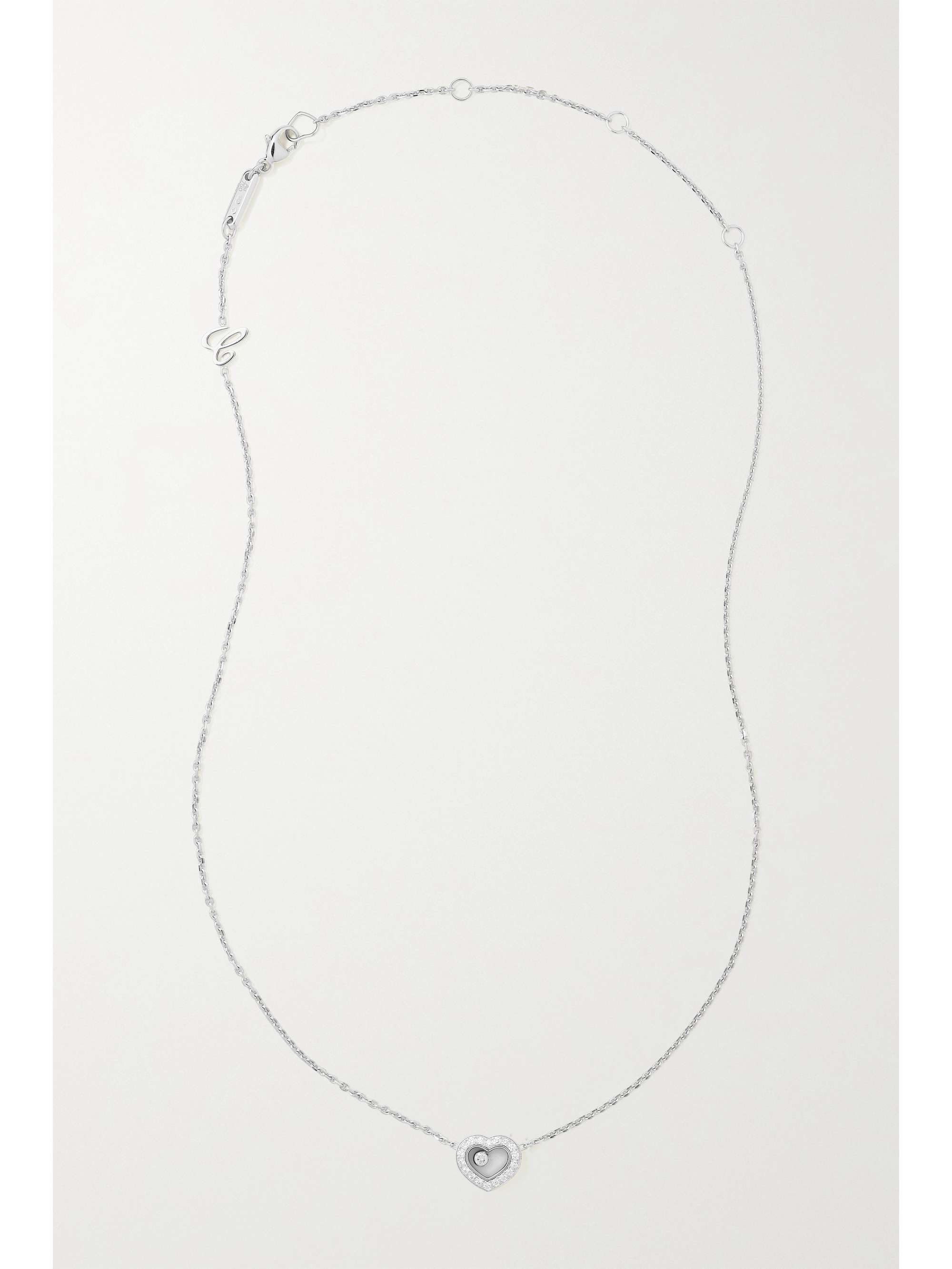 CHOPARD + NET SUSTAIN Happy Diamonds 18-karat white gold diamond necklace