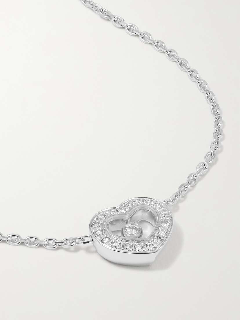 Chopard + Net Sustain Happy Diamonds 18-karat White Gold Diamond Necklace