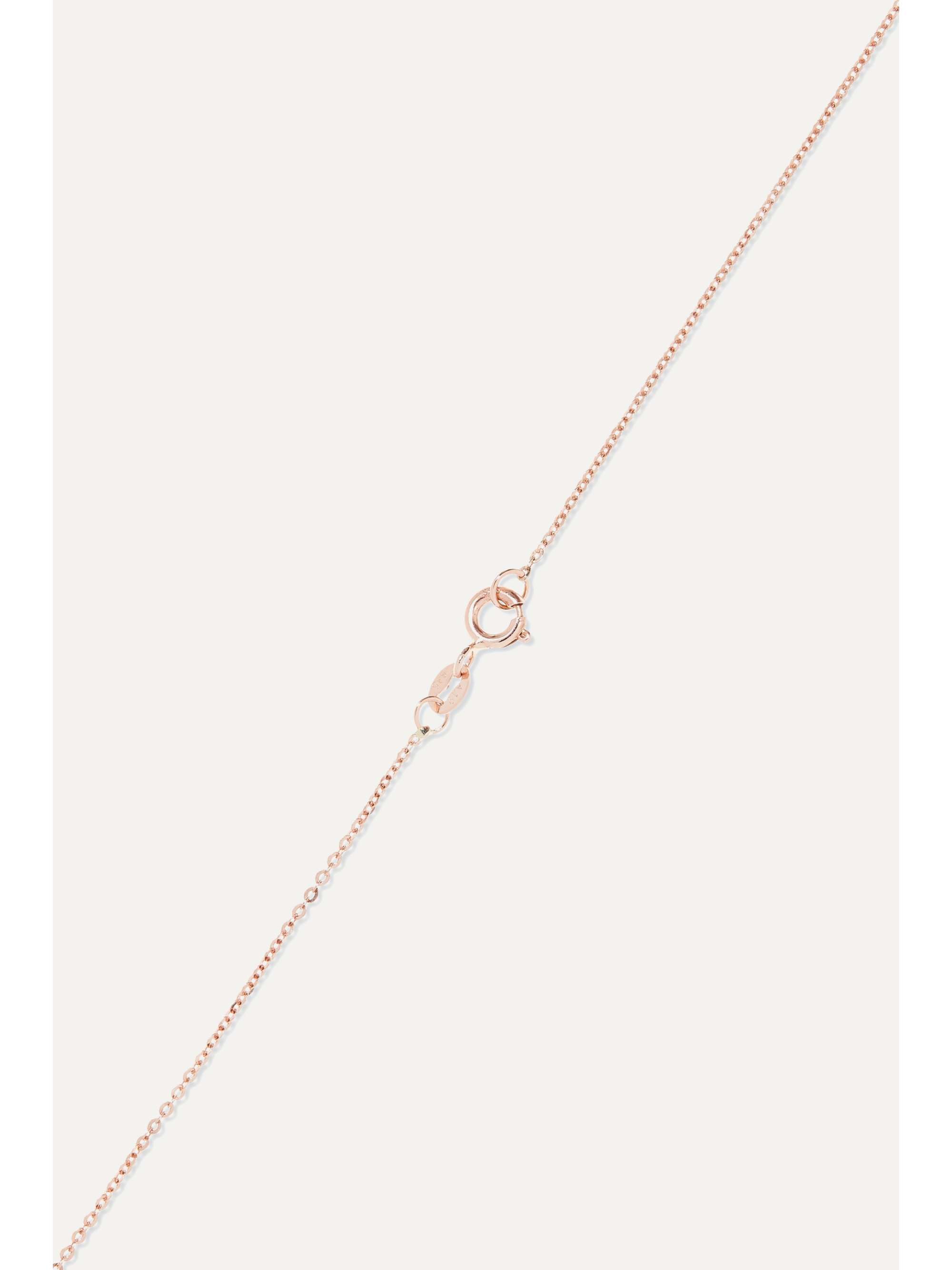 LITO Collier en or rose 14 carats (585/1000) et émail Apollo 13 Petite Pink