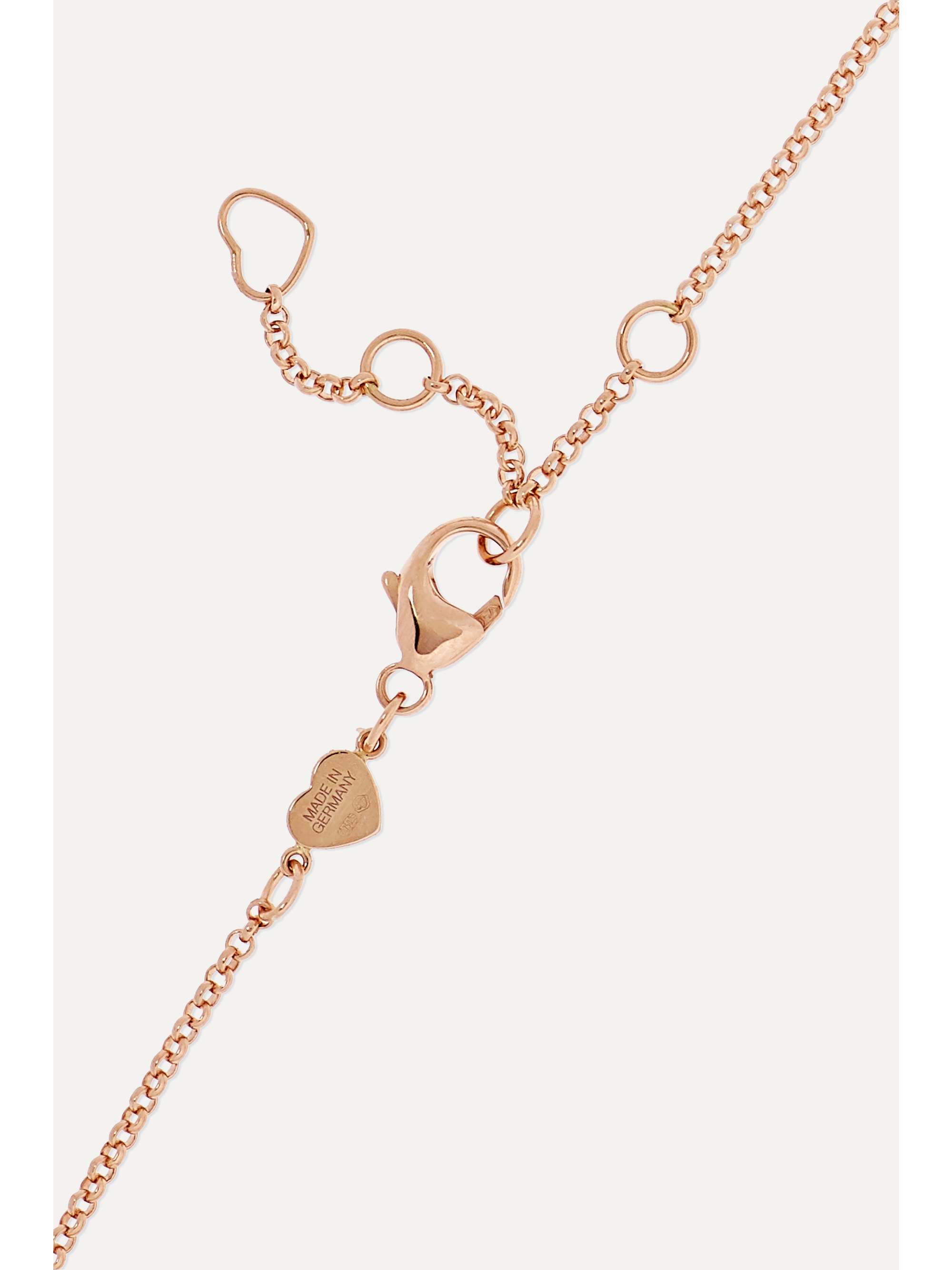 CHOPARD Happy Hearts Wings 18-karat rose gold, mother-of-pearl and diamond bracelet