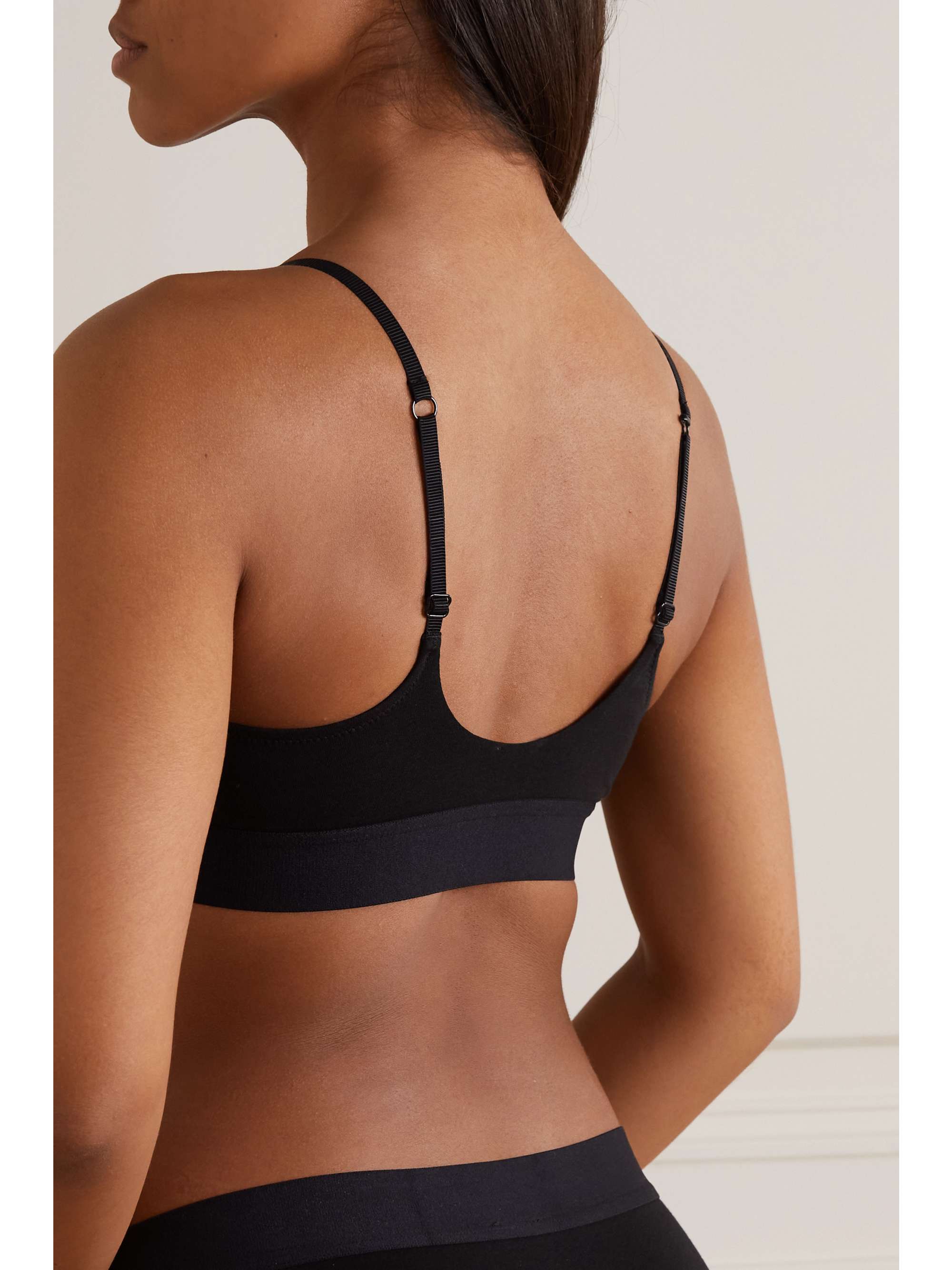 SKIN Hadlee stretch organic Pima cotton soft-cup triangle bra