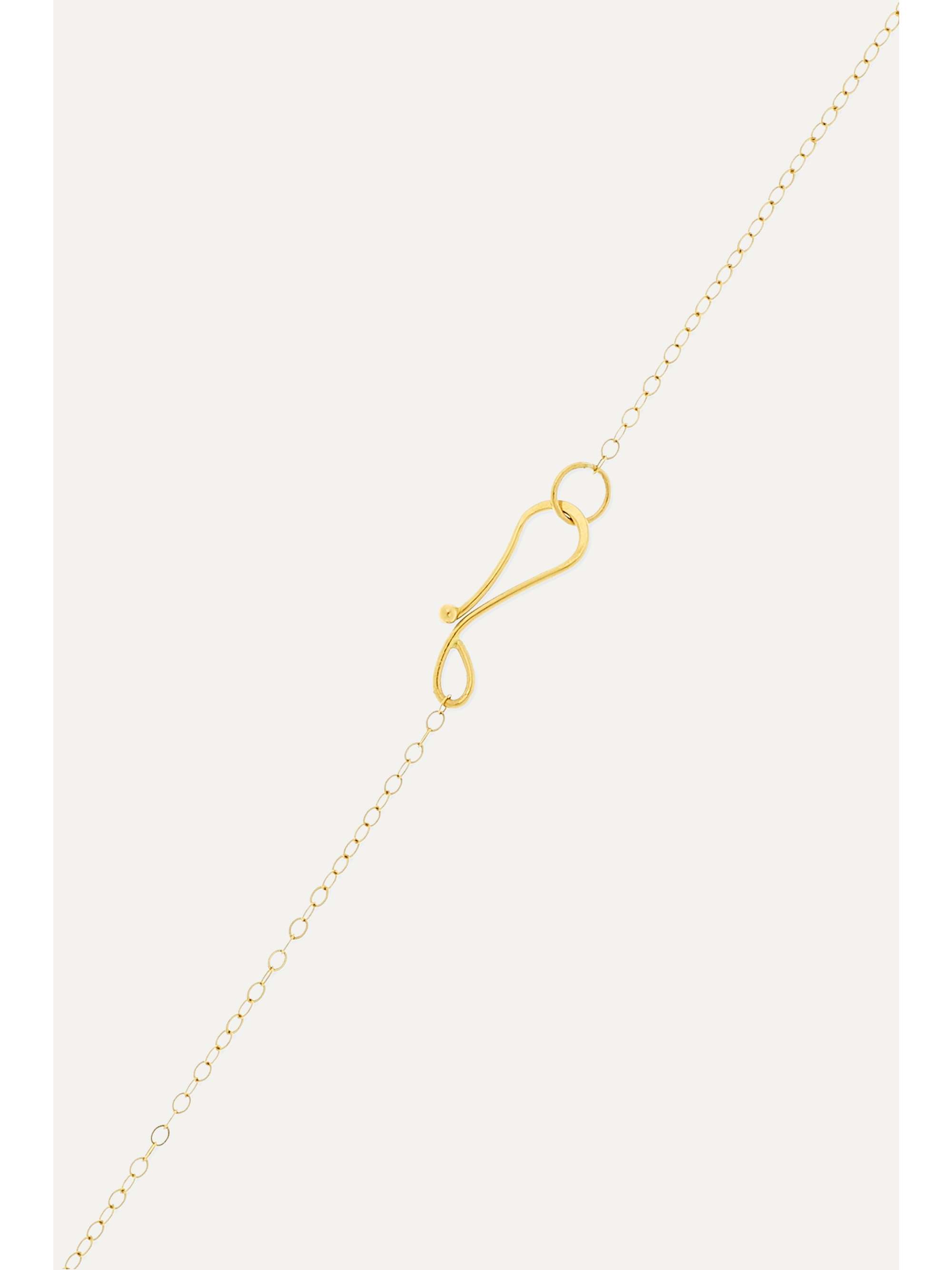 MELISSA JOY MANNING 14-karat gold multi-stone necklace